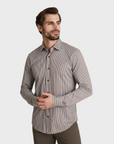 34 Heritage Striped Shirt Brown