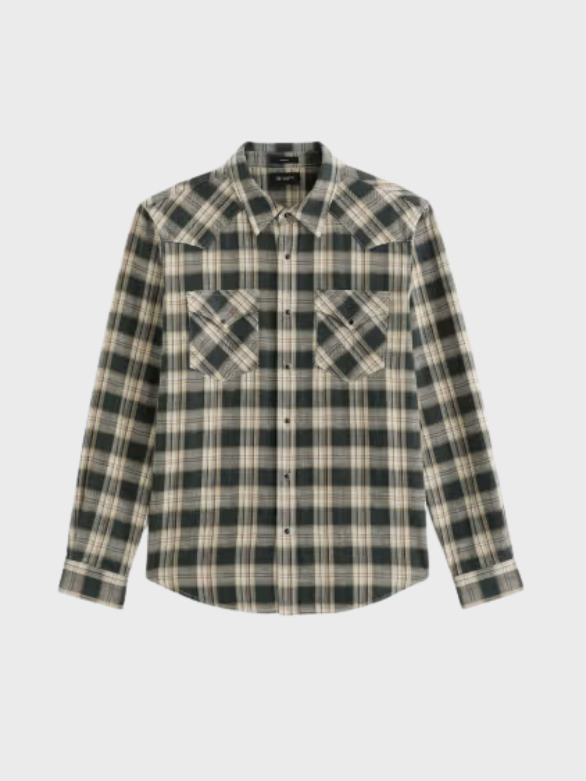 AG Huston Western Shirt Shirts - Charcoal Grey Multi-Men's Shirts-Brooklyn-Vancouver-Yaletown-Canada