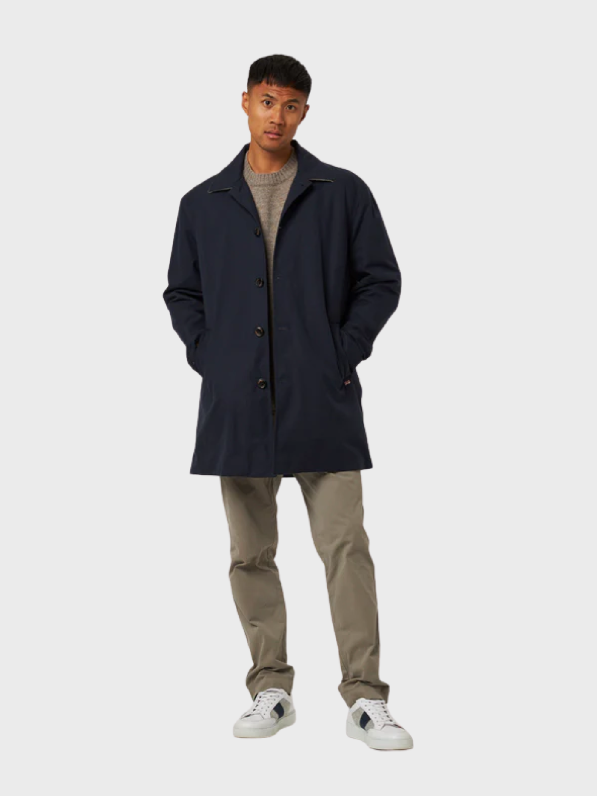 Peregrine Street Trench Coat - Navy-Men's Coats-Brooklyn-Vancouver-Yaletown-Canada