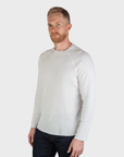Jude Neale Rogan Waffle Long Sleeve - White-Men's Shirts-Brooklyn-Vancouver-Yaletown-Canada