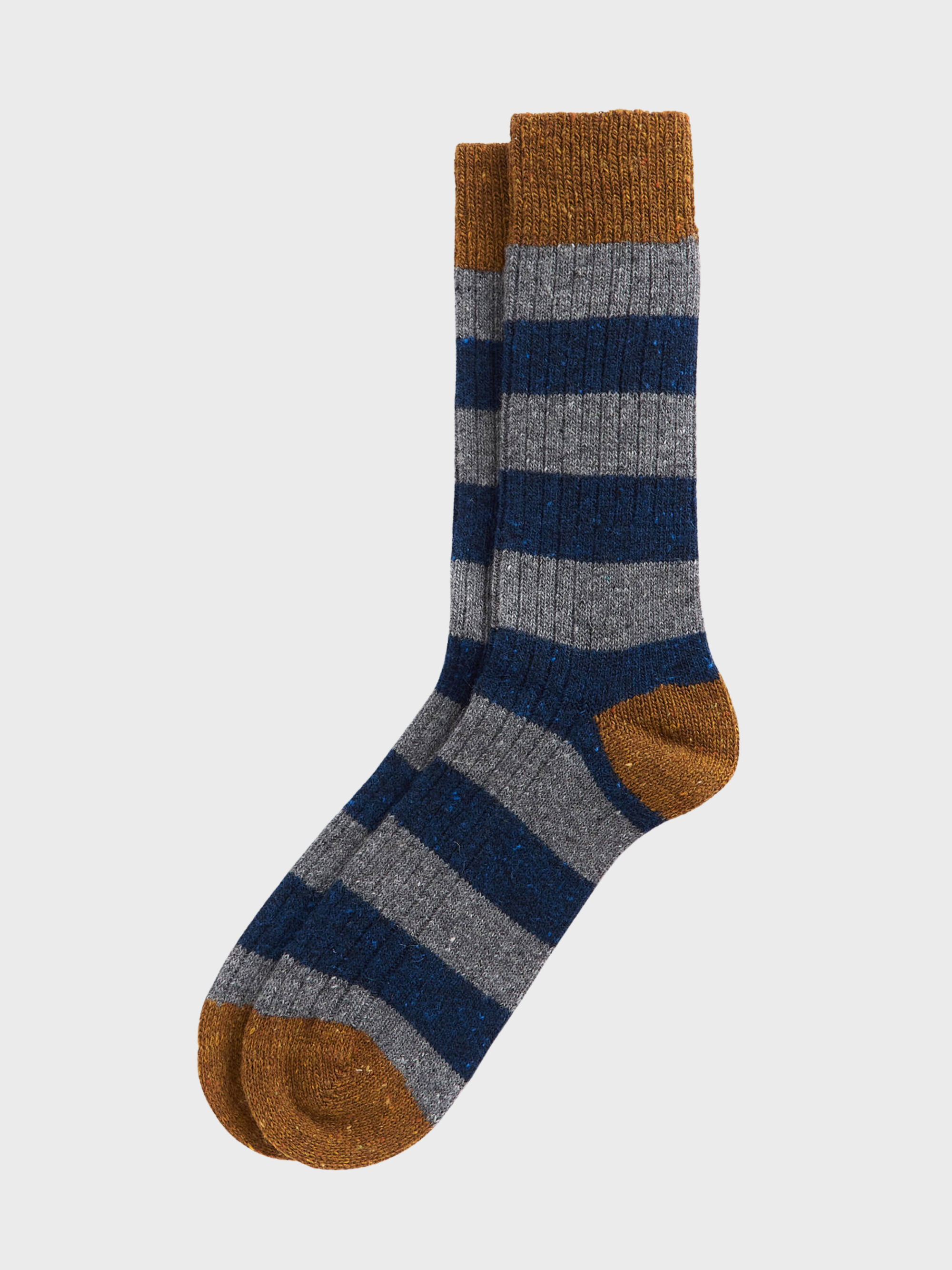 Barbour Houghton Stripe Socks - Asphalt/Navy-Men's Accessories-Brooklyn-Vancouver-Yaletown-Canada