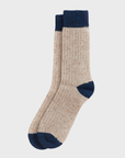 Barbour Houghton Socks - Stone/Navy-Men's Accessories-Brooklyn-Vancouver-Yaletown-Canada
