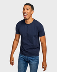 Easy Mondays T Shirt Crew Neck Navy-Men's T-Shirts-Brooklyn-Vancouver-Yaletown-Canada