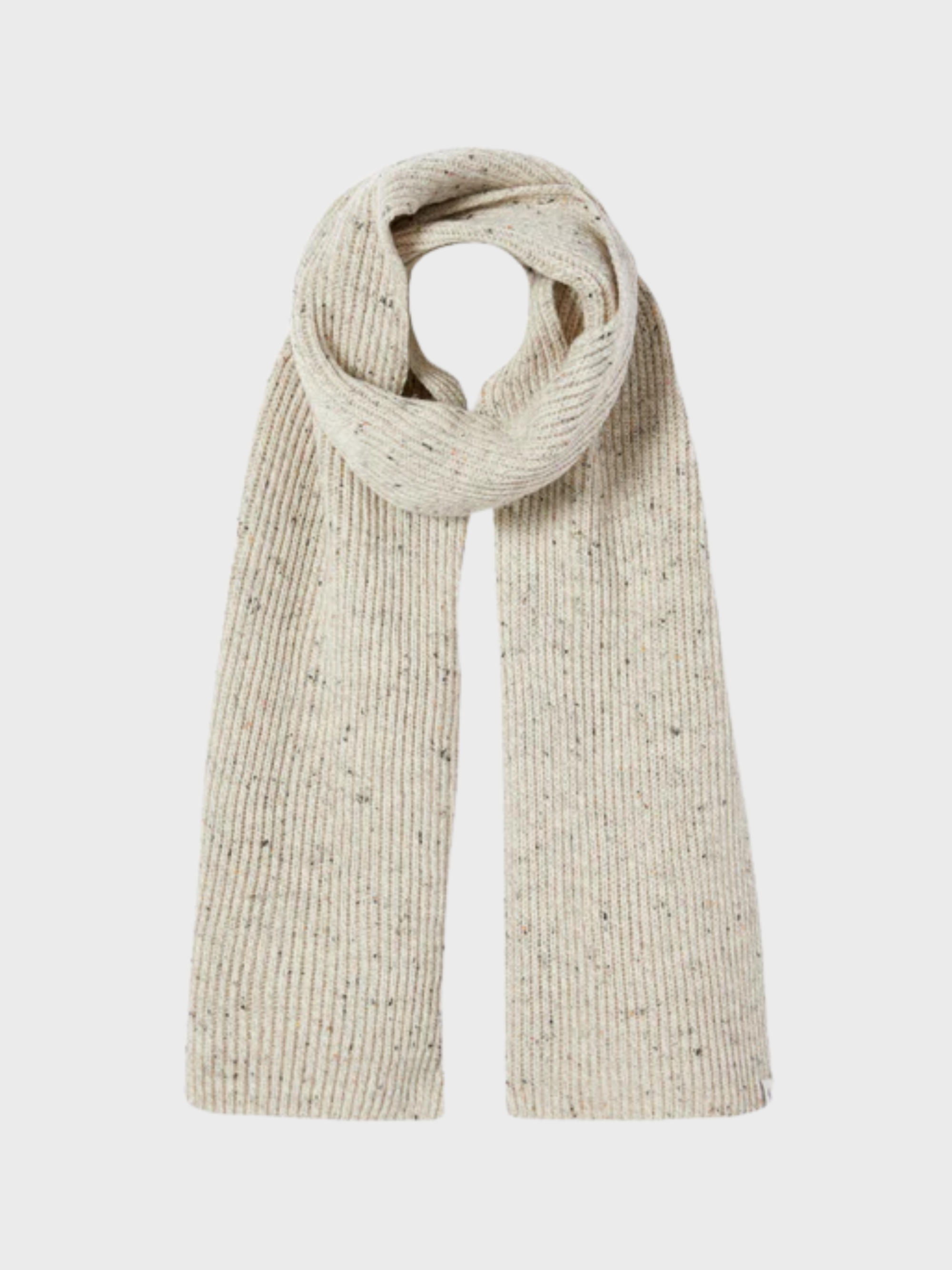 Peregrine Porter Ribbed Scarf - Oatmeal-Men's Accessories-Brooklyn-Vancouver-Yaletown-Canada