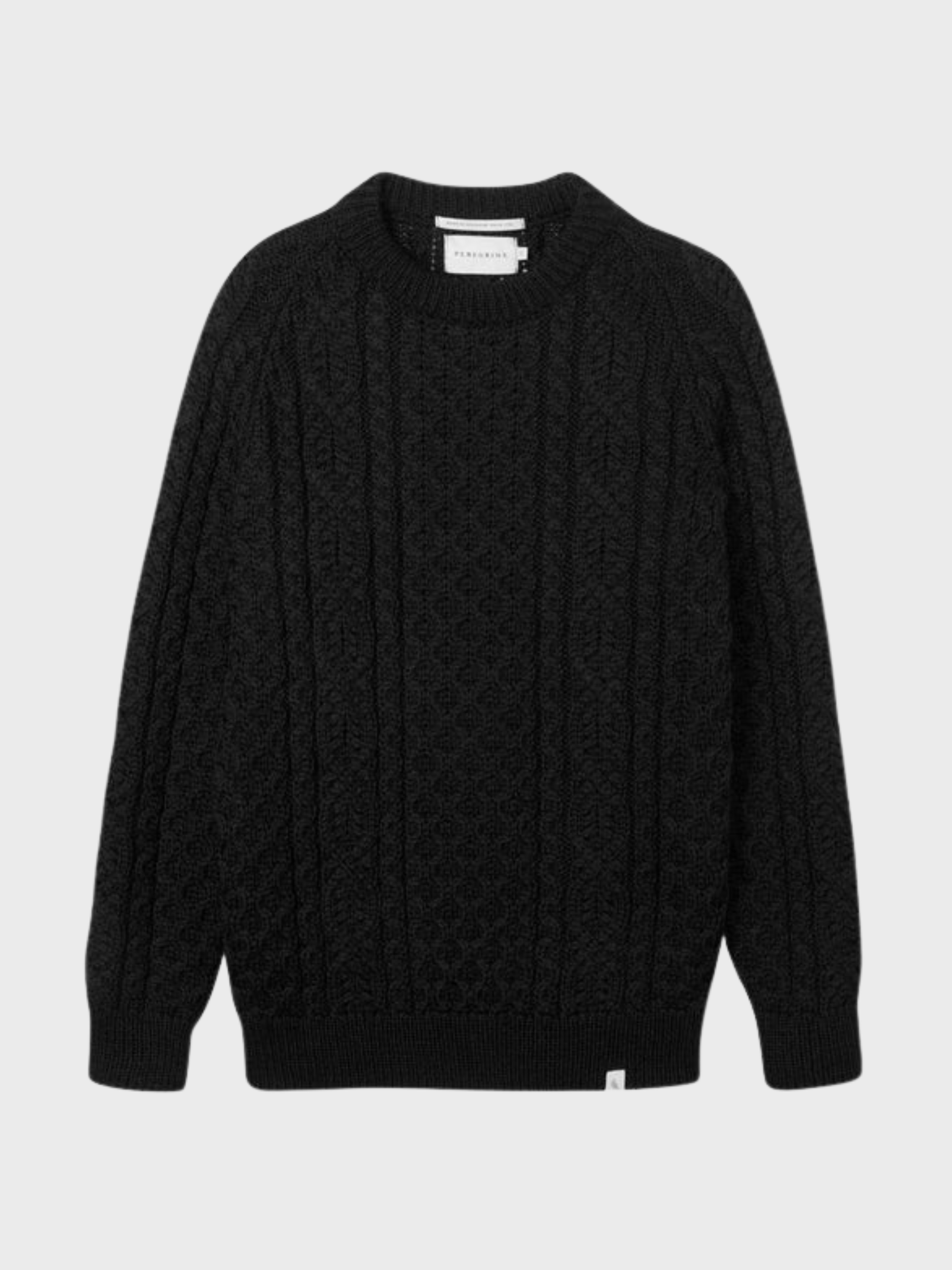 Peregrine Hudson Aran Jumper - Navy-Men's Sweaters-Brooklyn-Vancouver-Yaletown-Canada