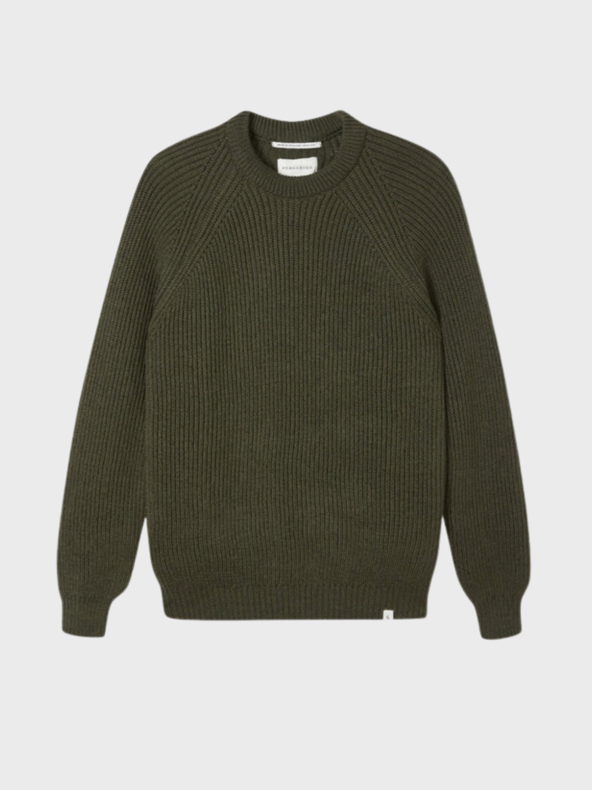 Peregrine Ford Crew Jumper - Olive-Men's Sweaters-Brooklyn-Vancouver-Yaletown-Canada