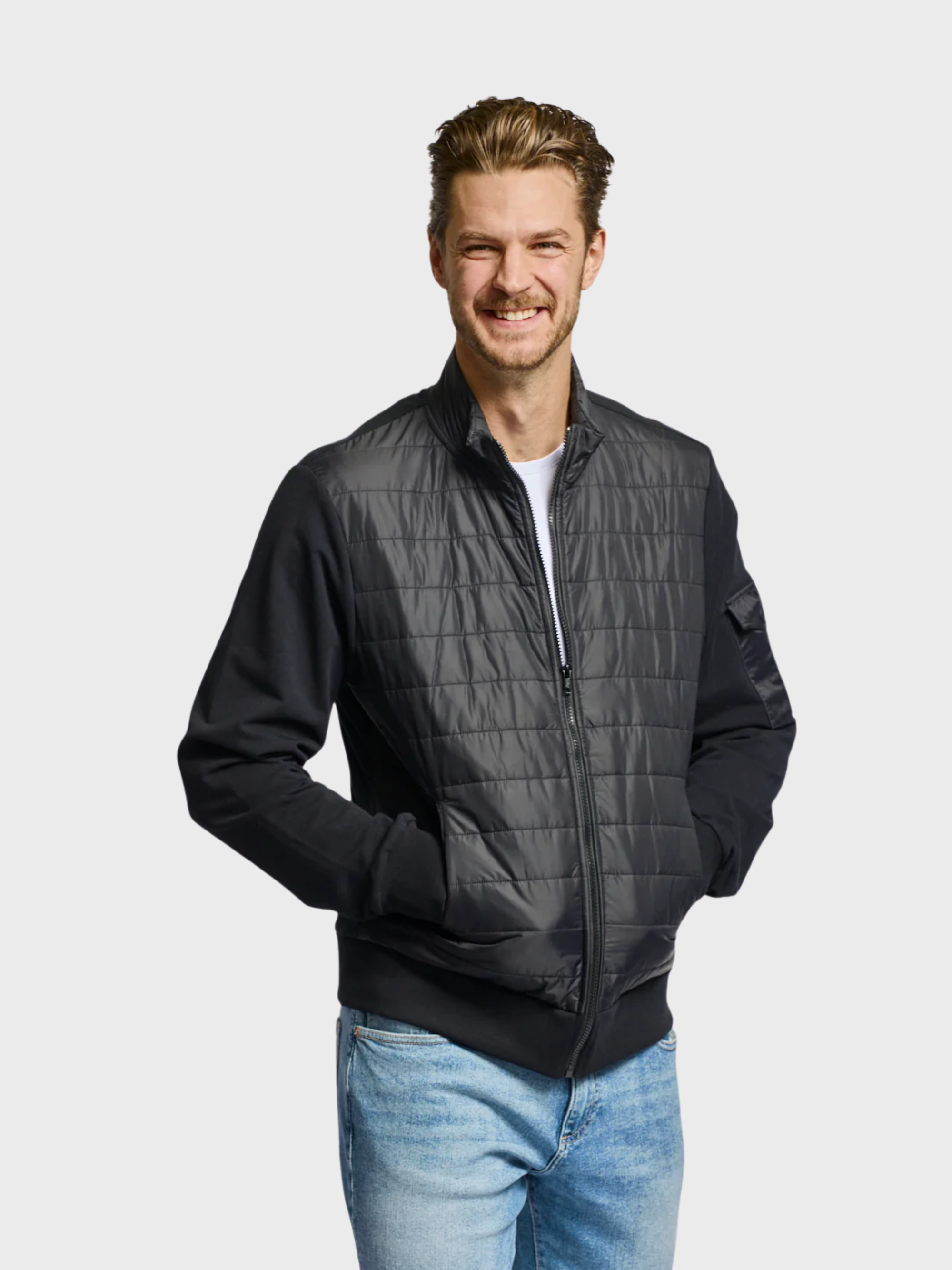 Easy Mondays Quilted Nylon Jacket Black-Men's Jackets-Brooklyn-Vancouver-Yaletown-Canada