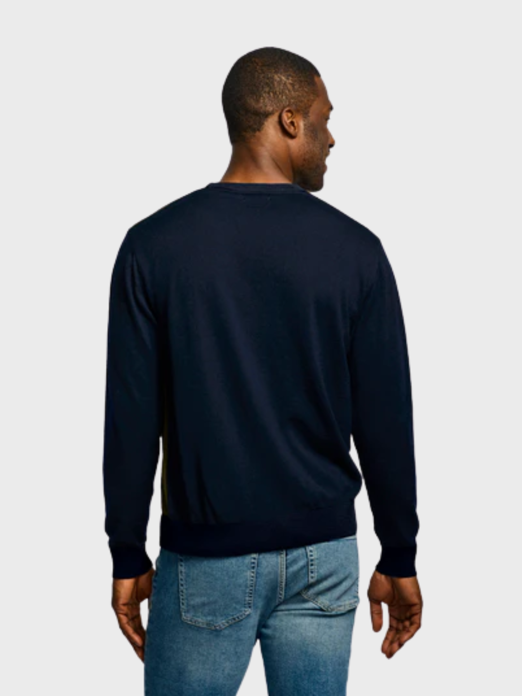 Easy Mondays Colour block sweater Army/Navy-Men's Sweaters-Brooklyn-Vancouver-Yaletown-Canada