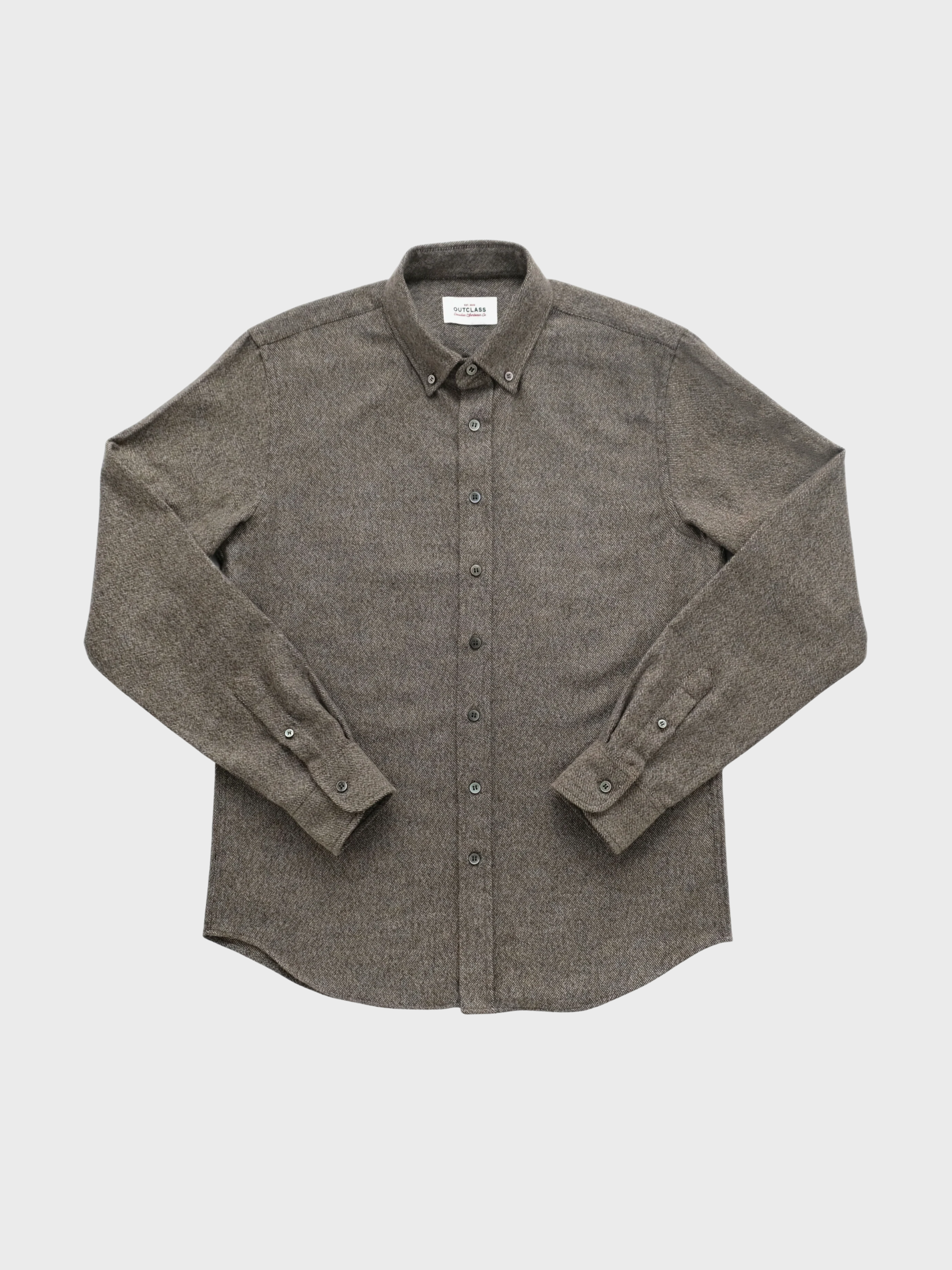 Outclass Flannel Classic Shirt - Moss Twill-Men's Shirts-Brooklyn-Vancouver-Yaletown-Canada