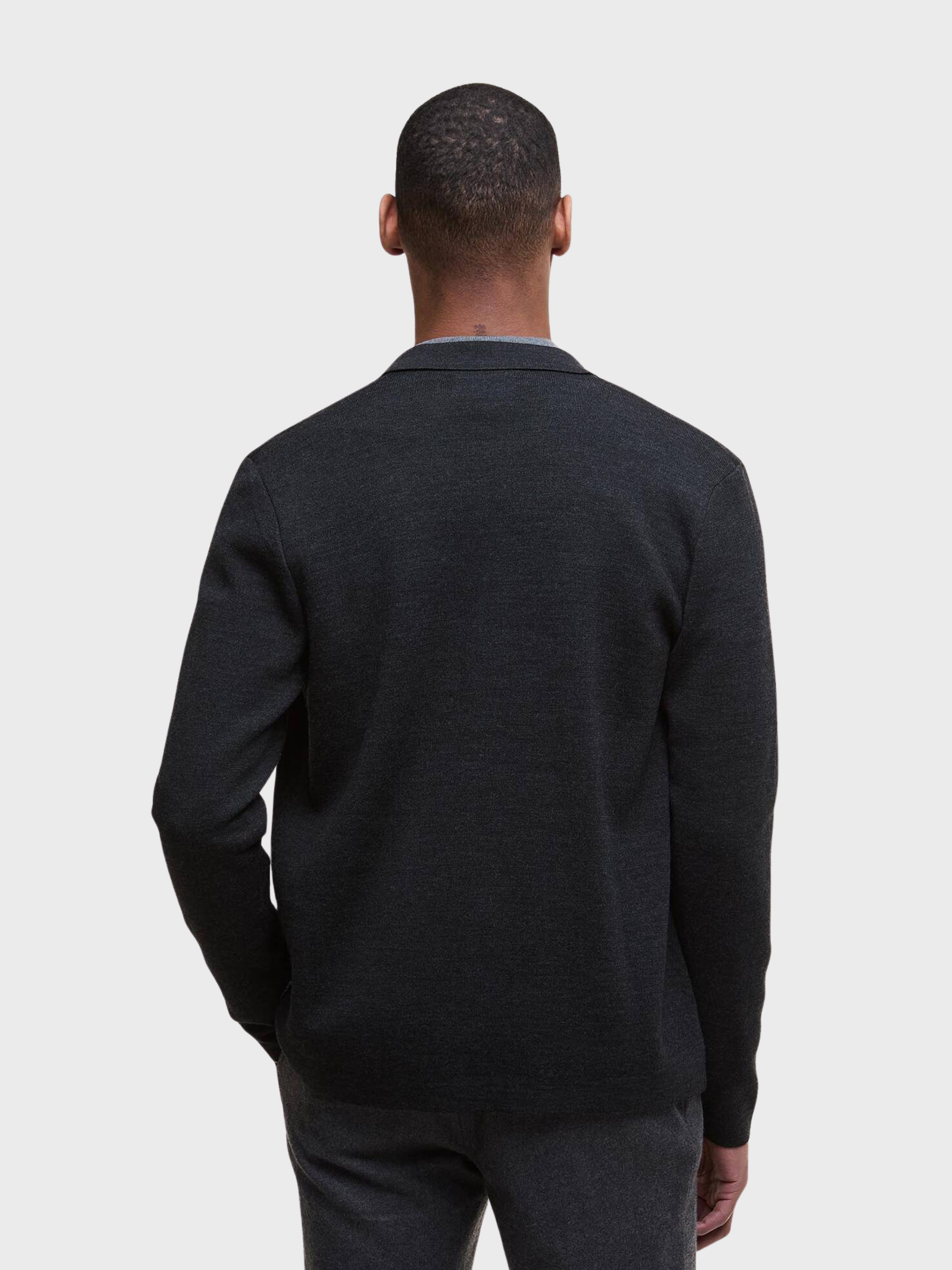 Barbour Croscombe Knitted Zip Through - Charcoal Marl-Men's Sweaters-Brooklyn-Vancouver-Yaletown-Canada