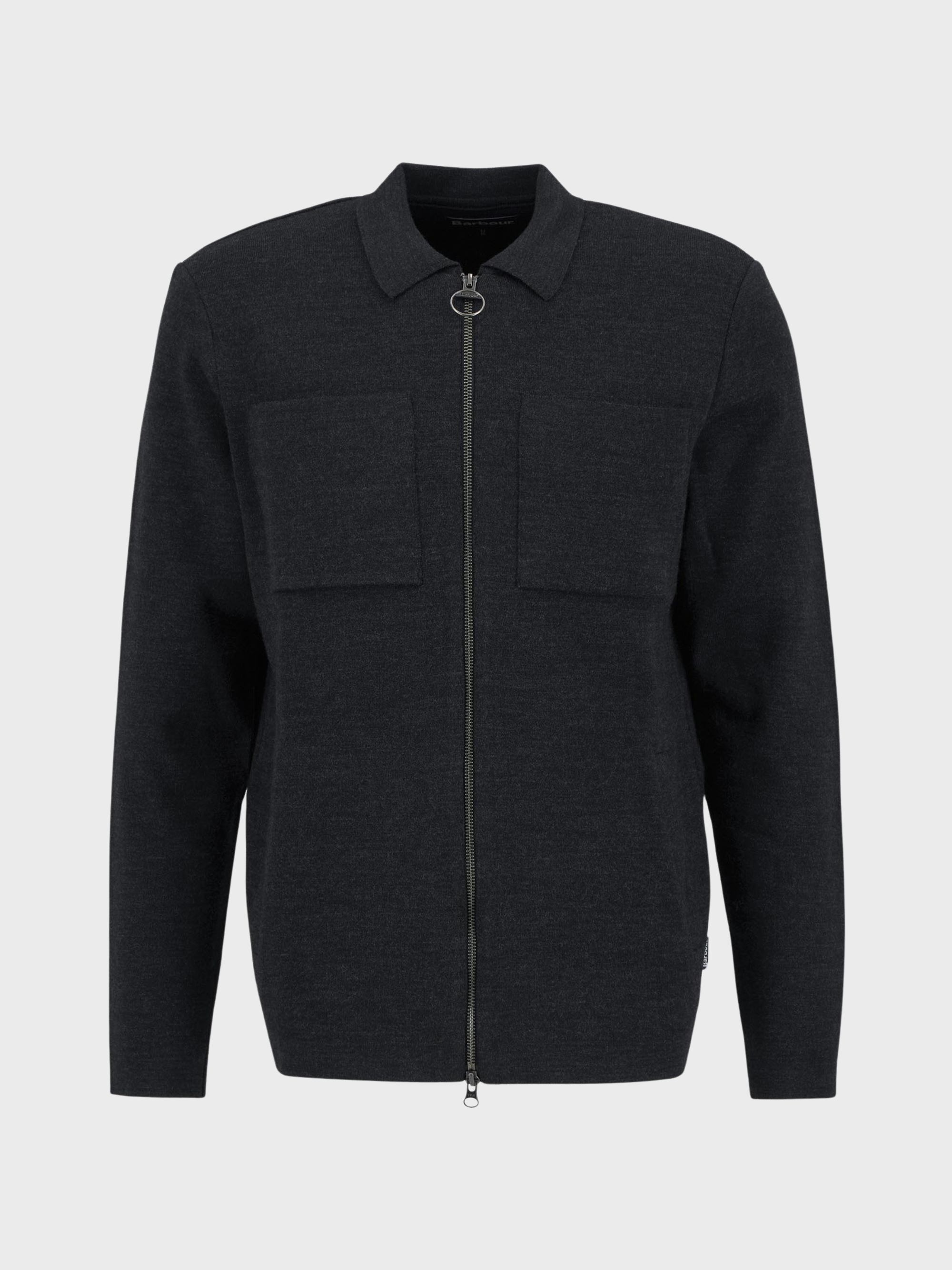 Barbour Croscombe Knitted Zip Through - Charcoal Marl-Men's Sweaters-Brooklyn-Vancouver-Yaletown-Canada