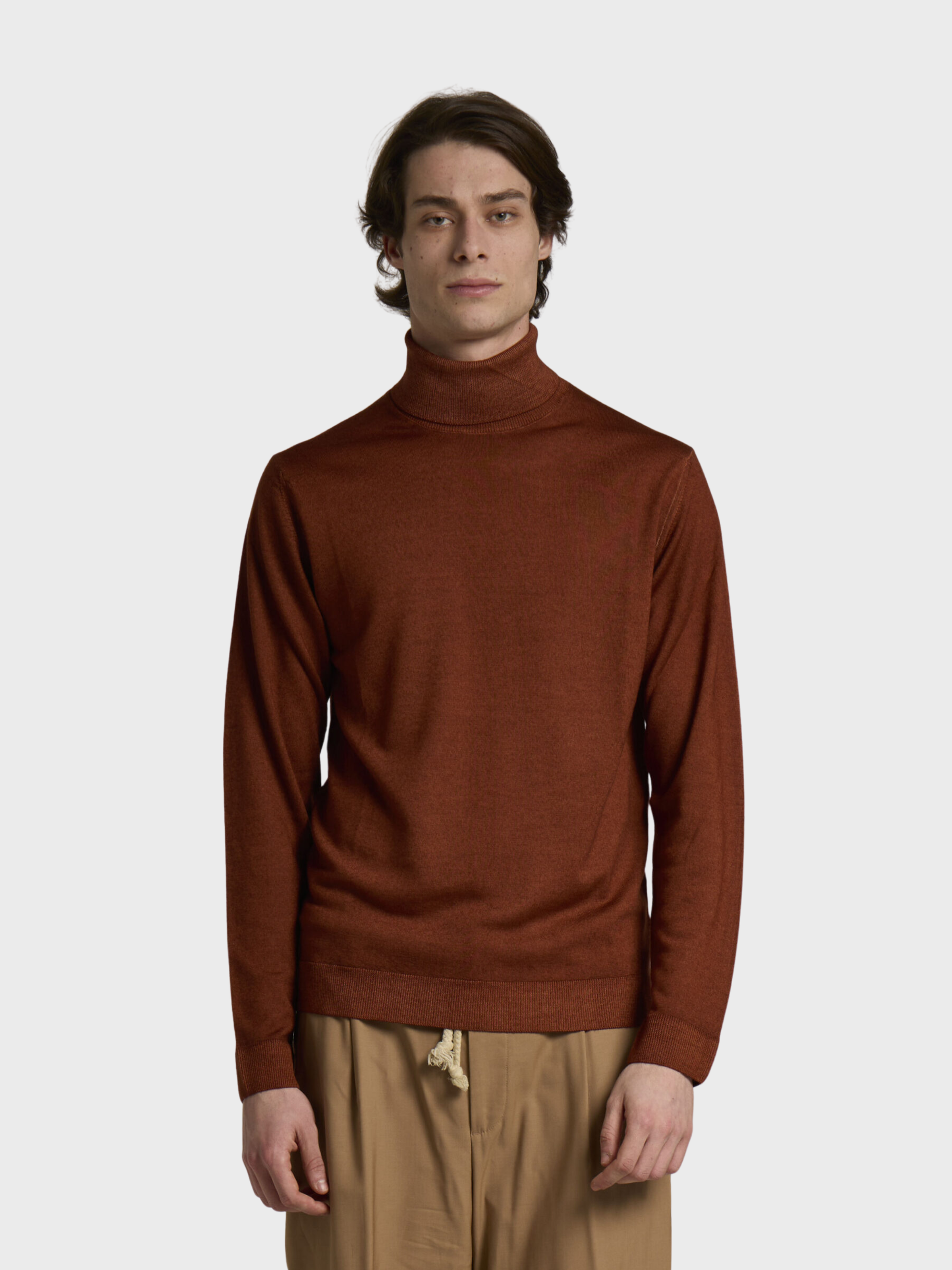 Fiesoli Turtle Neck 100% Extra Fine Merinos - Antrax-Men's Sweaters-Brooklyn-Vancouver-Yaletown-Canada