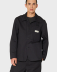 Merz Unisex Jacket, Organic Cotton Twill - deep black-Men's Jackets-Brooklyn-Vancouver-Yaletown-Canada