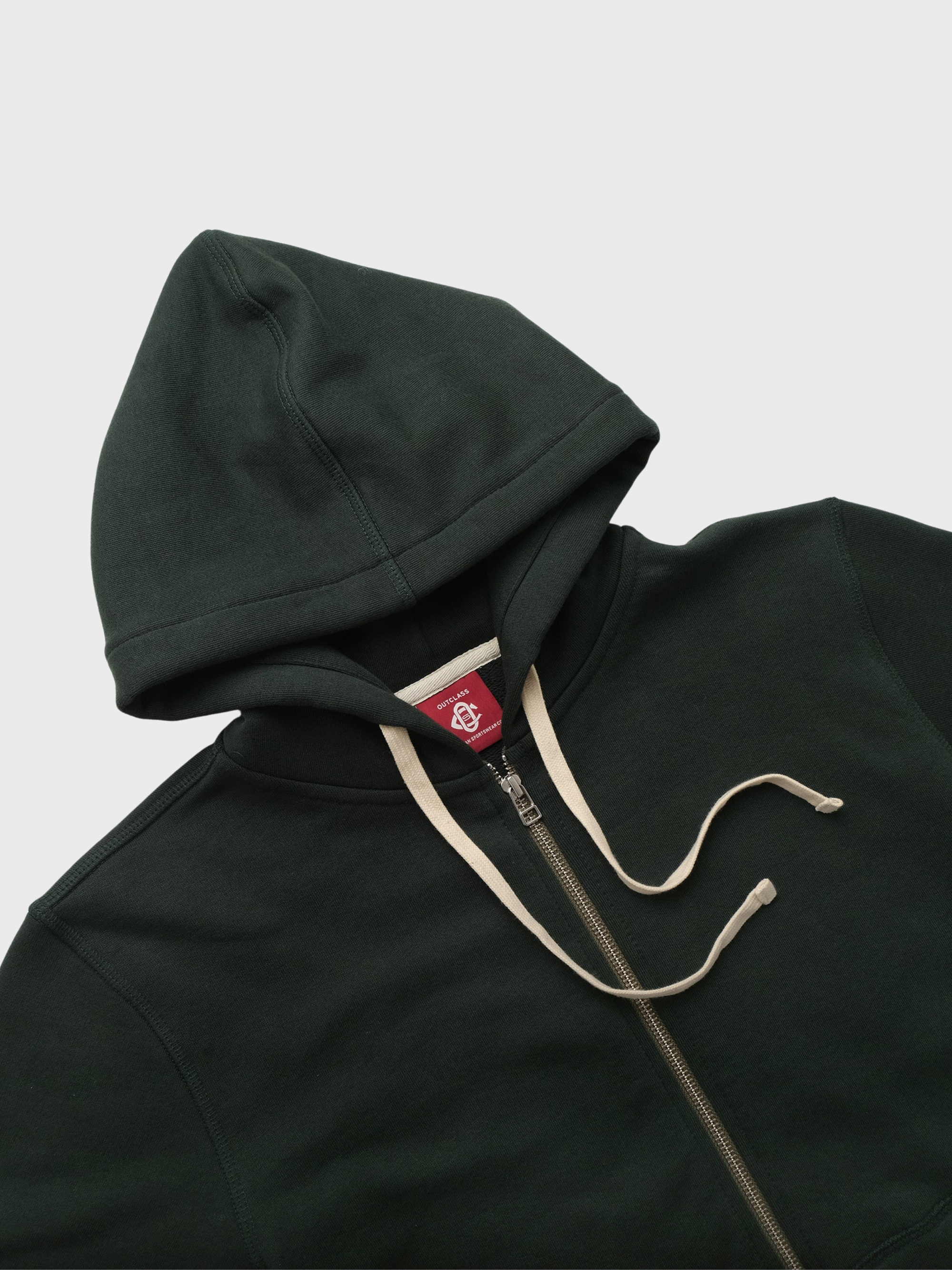 Outclass French Terry Cardigan - Spruce French-Men's Sweatshirts-Brooklyn-Vancouver-Yaletown-Canada