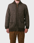 Outclass Zip Cardigan - Brown Marl-Men's Sweaters-Brooklyn-Vancouver-Yaletown-Canada
