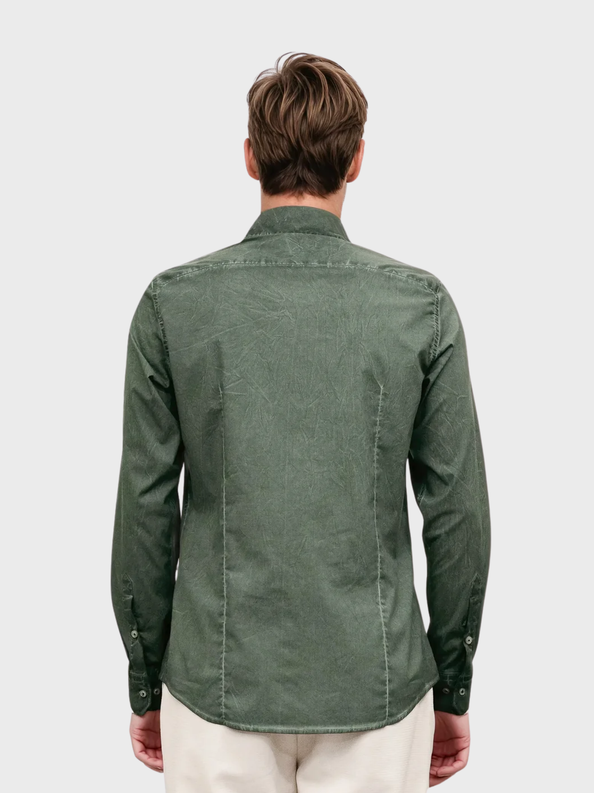 Ploumanch Harrison Poplin Shirt - Classic Fit - Nori-Men's Shirts-Brooklyn-Vancouver-Yaletown-Canada