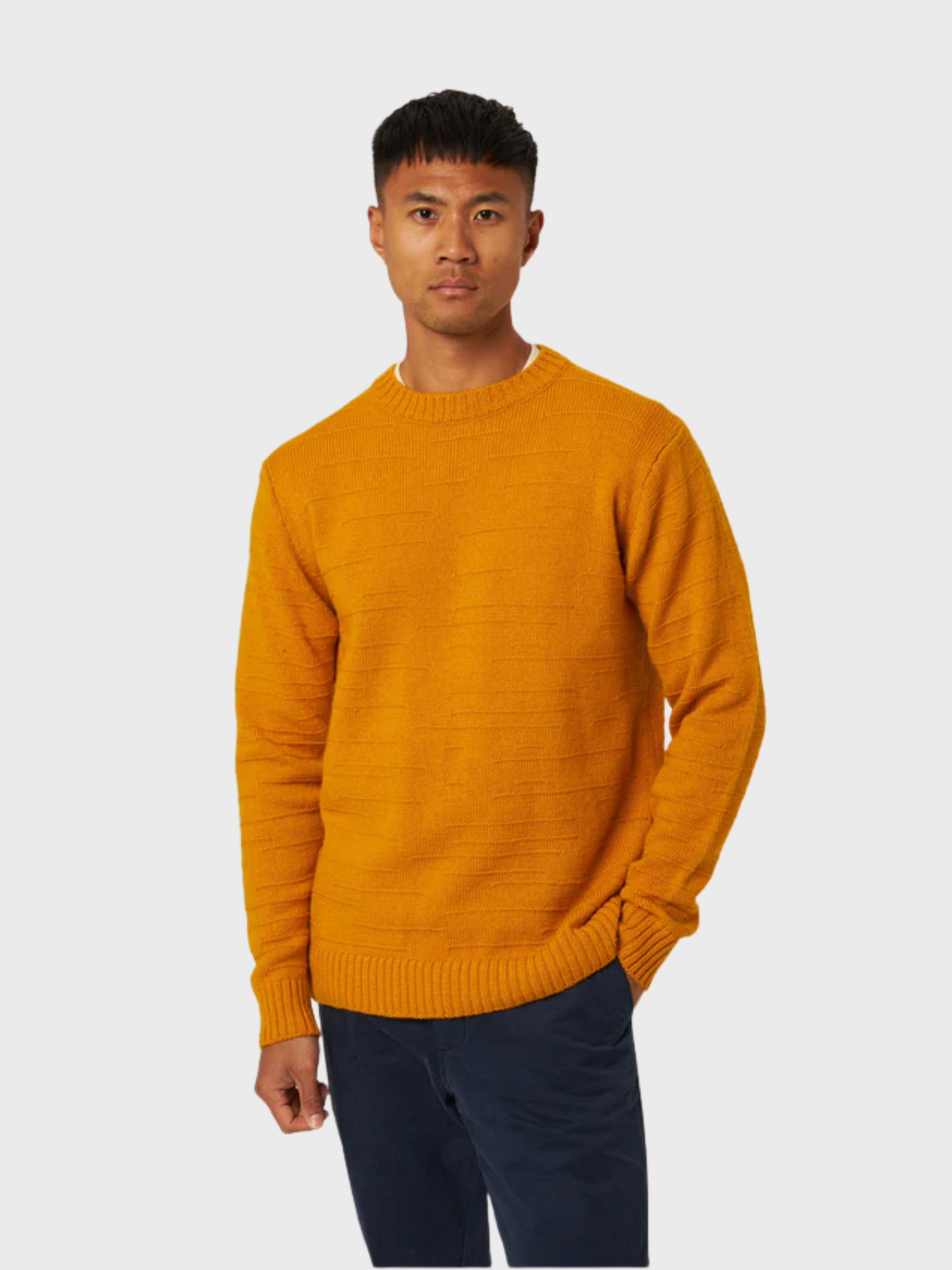 Peregrine Intercity Crew Jumper - Honey-Men's Sweaters-Brooklyn-Vancouver-Yaletown-Canada
