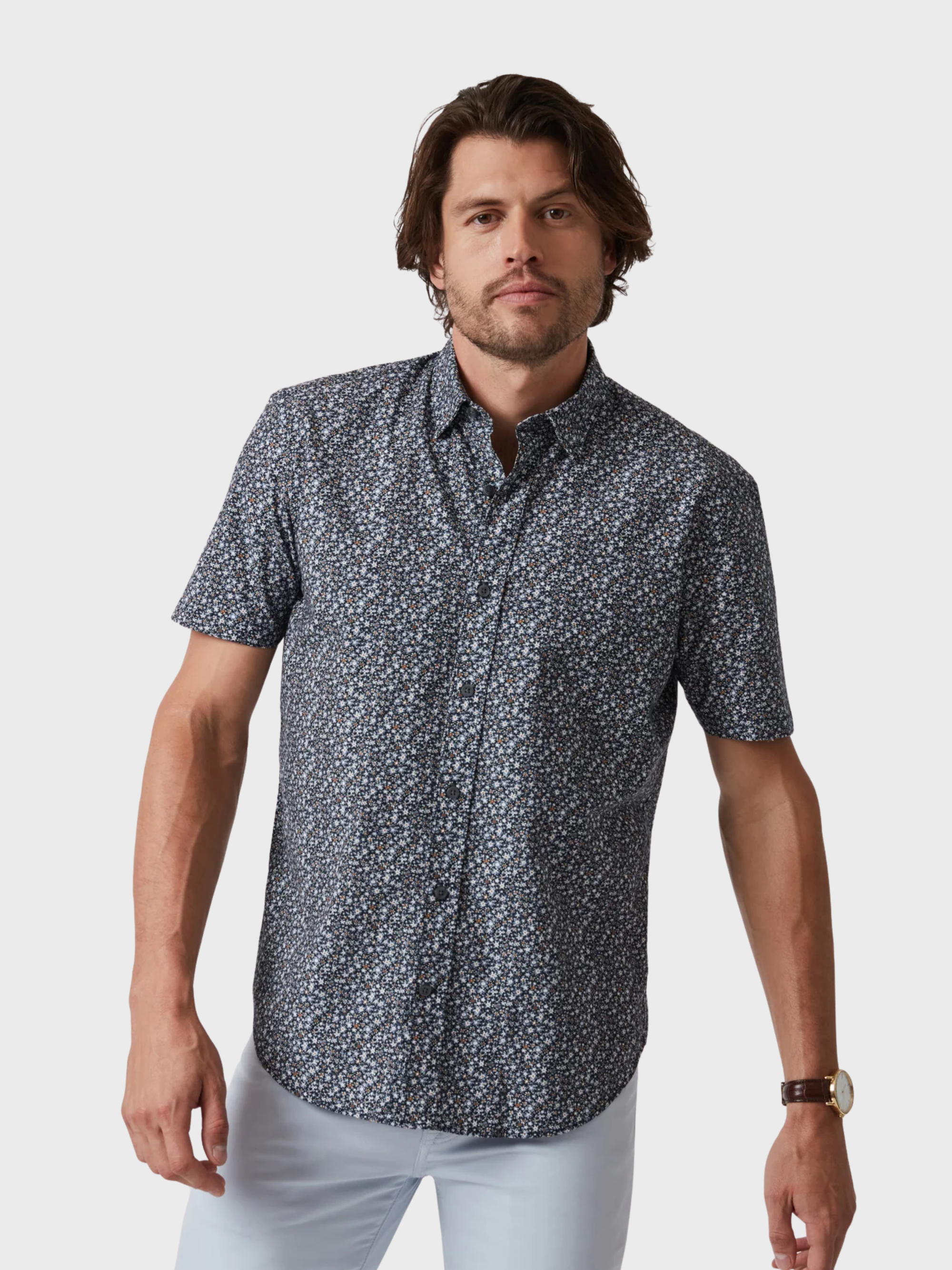 34 Heritage Field Short Sleeve Shirt Dark Navy-Men's Shirts-Brooklyn-Vancouver-Yaletown-Canada