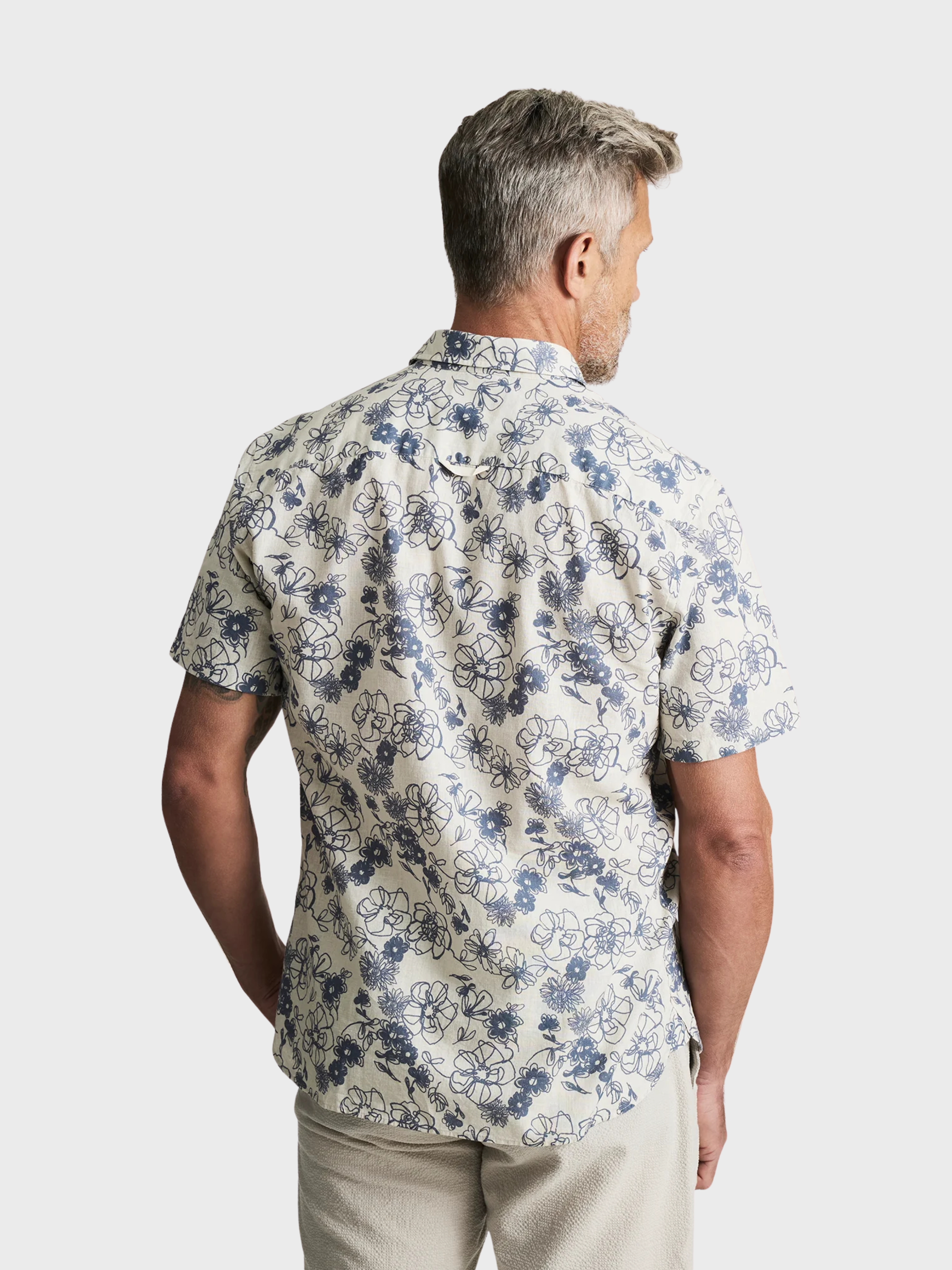 34 Heritage Flower Short Sleeve Shirt Vintage Indigo-Men's Shirts-Brooklyn-Vancouver-Yaletown-Canada