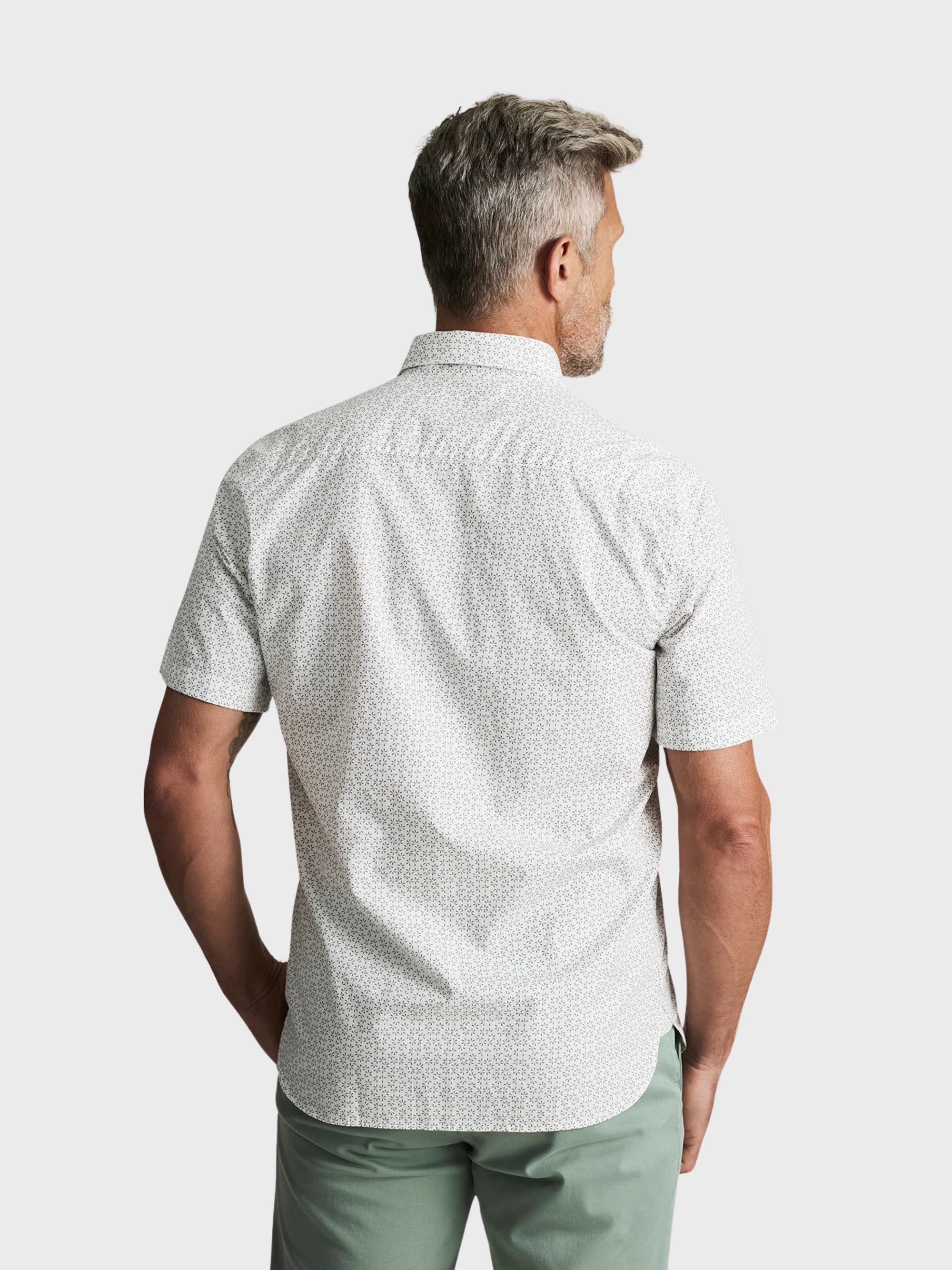 34 Heritage Luxe Twill Printed Shirt Vintage Indigo-Men's Shirts-Brooklyn-Vancouver-Yaletown-Canada