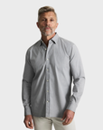 34 Heritage Denim Shirt Grey Indigo-Men's Shirts-Brooklyn-Vancouver-Yaletown-Canada