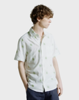 Far Afield Classic Shirt - Sun Jacquard - White/Green-Men's Shirts-Brooklyn-Vancouver-Yaletown-Canada