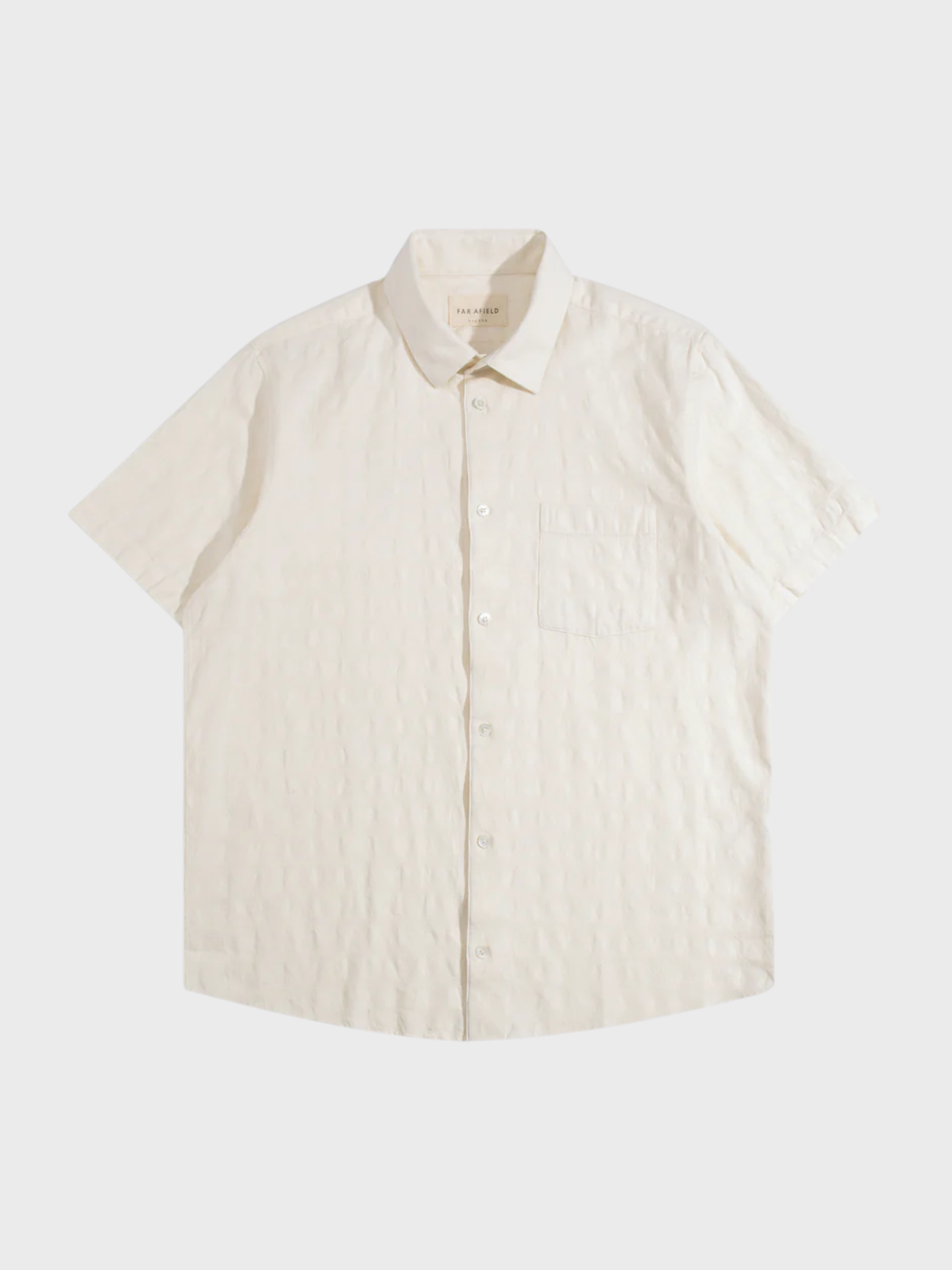 Far Afield Classic Shirt - Tonal Dobby - White-Men's Shirts-Brooklyn-Vancouver-Yaletown-Canada
