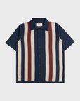 Far Afield Velzy Knitted Shirt - Simple Stripe - Navy/Multi-Men's Shirts-Brooklyn-Vancouver-Yaletown-Canada
