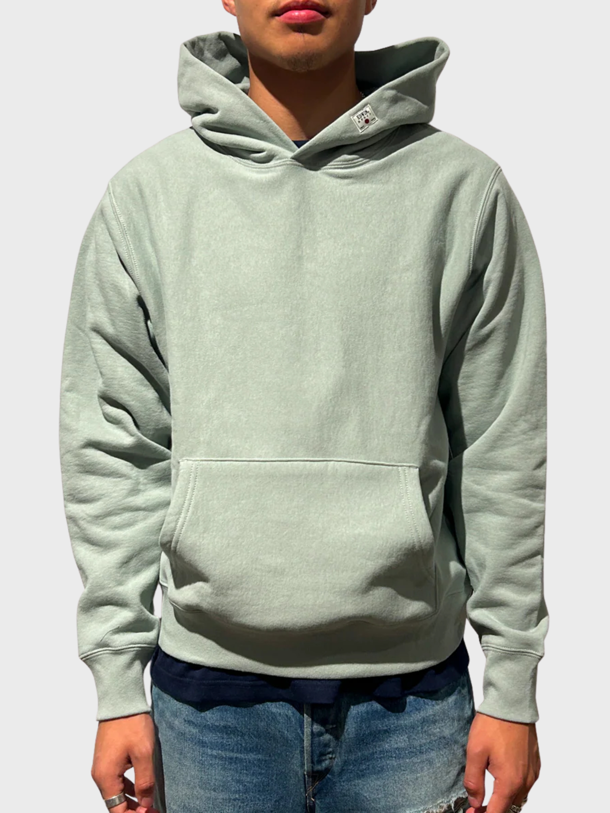 Edwin Relaxed Fit Hooded - Sage-Men's Sweatshirts-Brooklyn-Vancouver-Yaletown-Canada