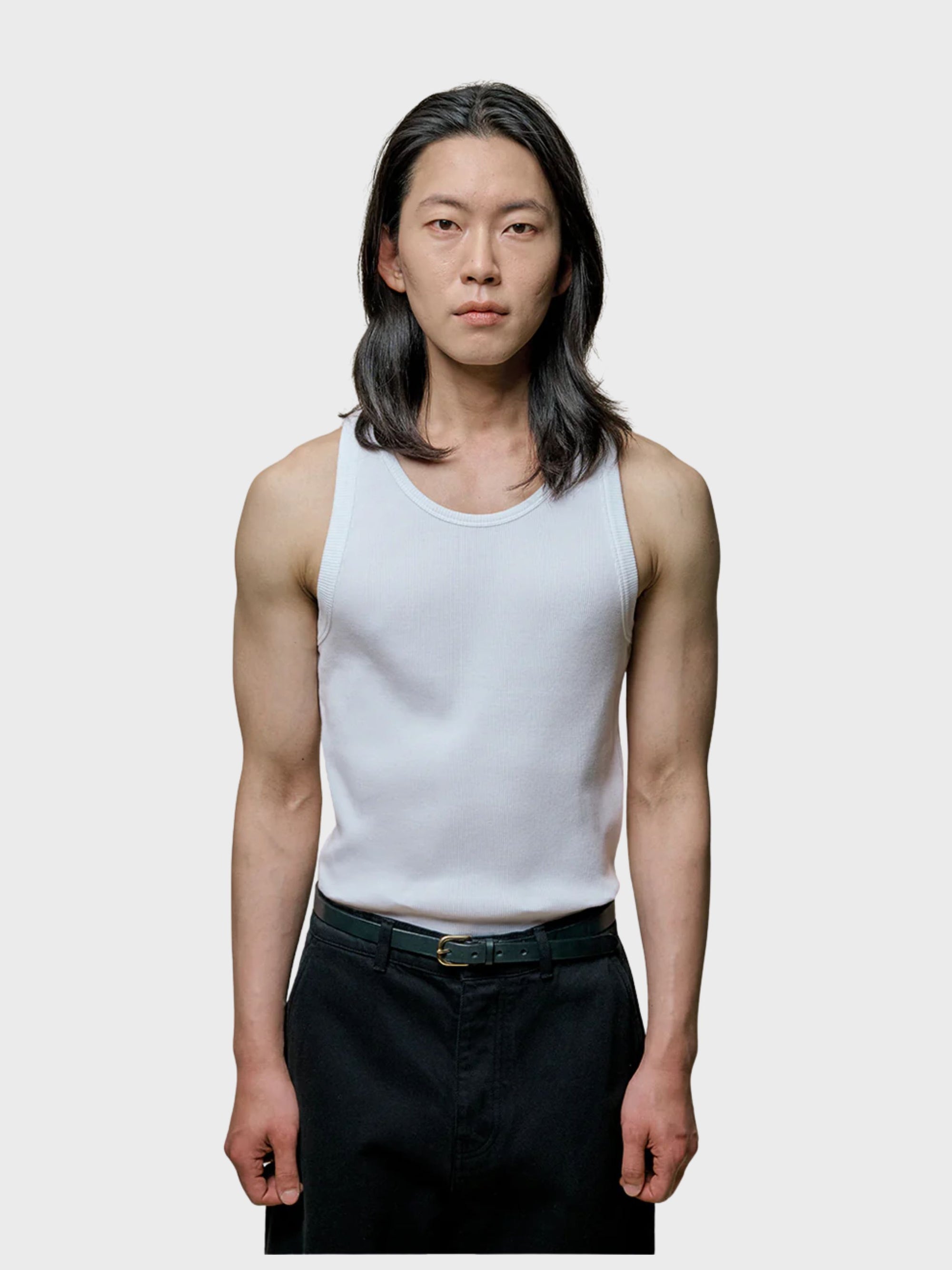 Merz Iconic Ribbed Cotton Tank Top - White-Men's T-Shirts-Brooklyn-Vancouver-Yaletown-Canada