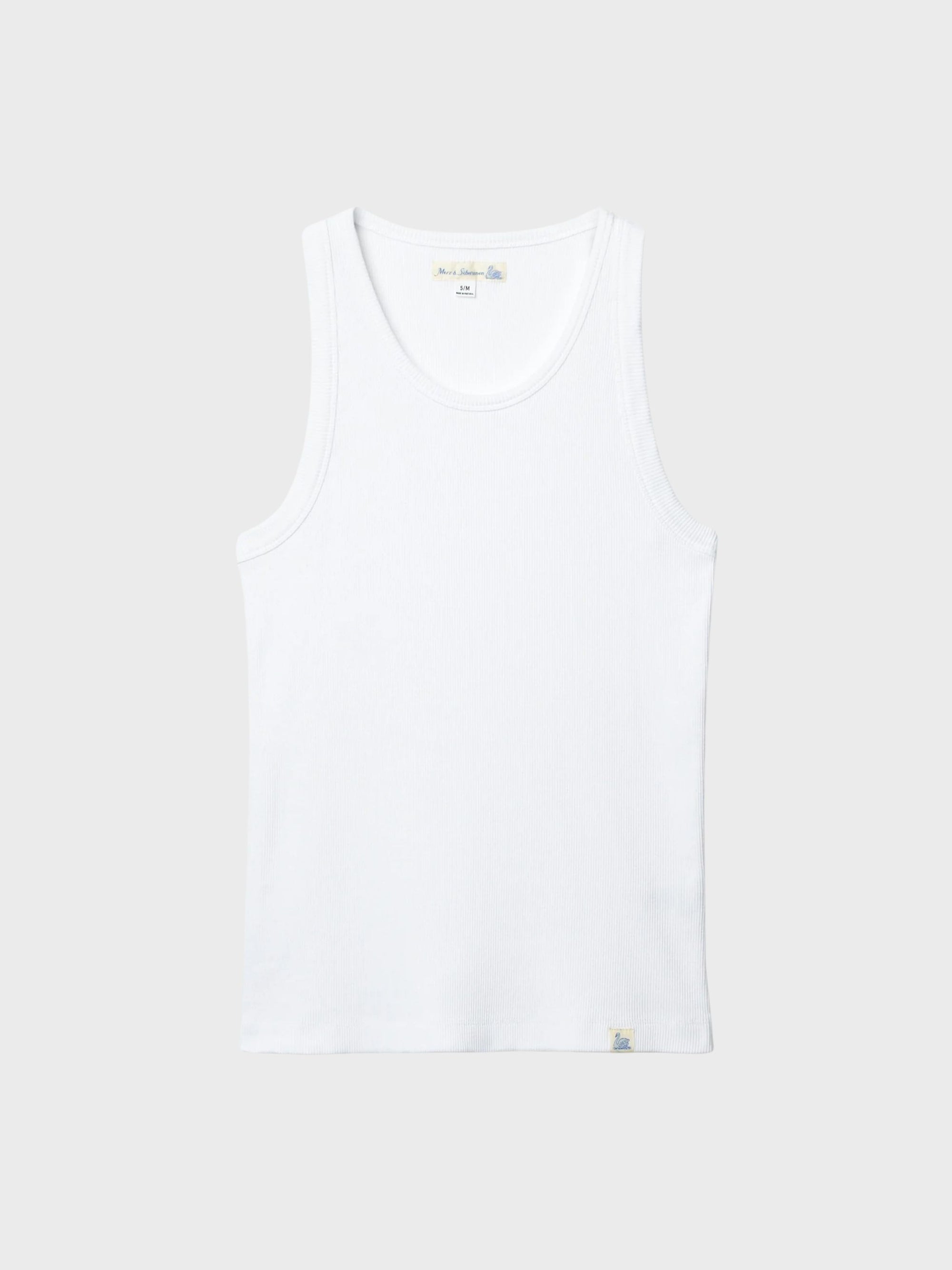 Merz Iconic Ribbed Cotton Tank Top - White-Men's T-Shirts-Brooklyn-Vancouver-Yaletown-Canada