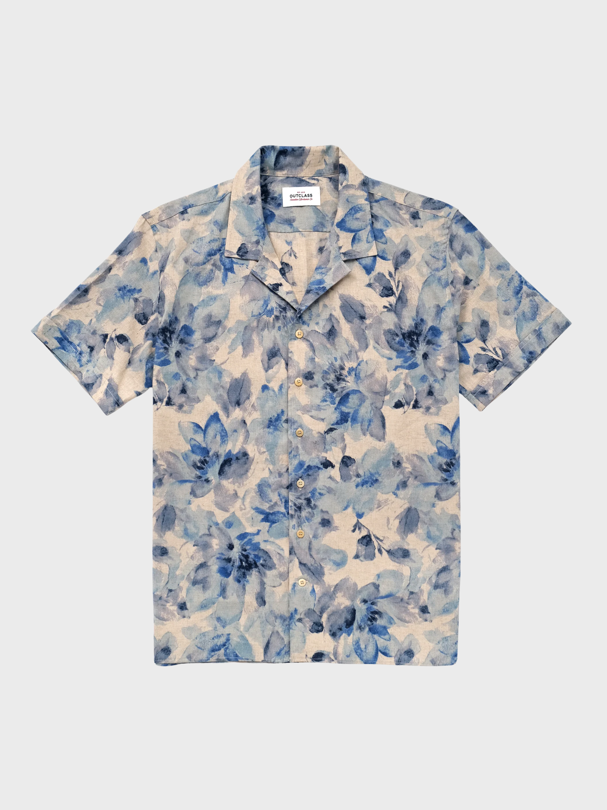 Outclass S/S Havana Shirt - Indigo Bloom-Men's Shirts-Brooklyn-Vancouver-Yaletown-Canada