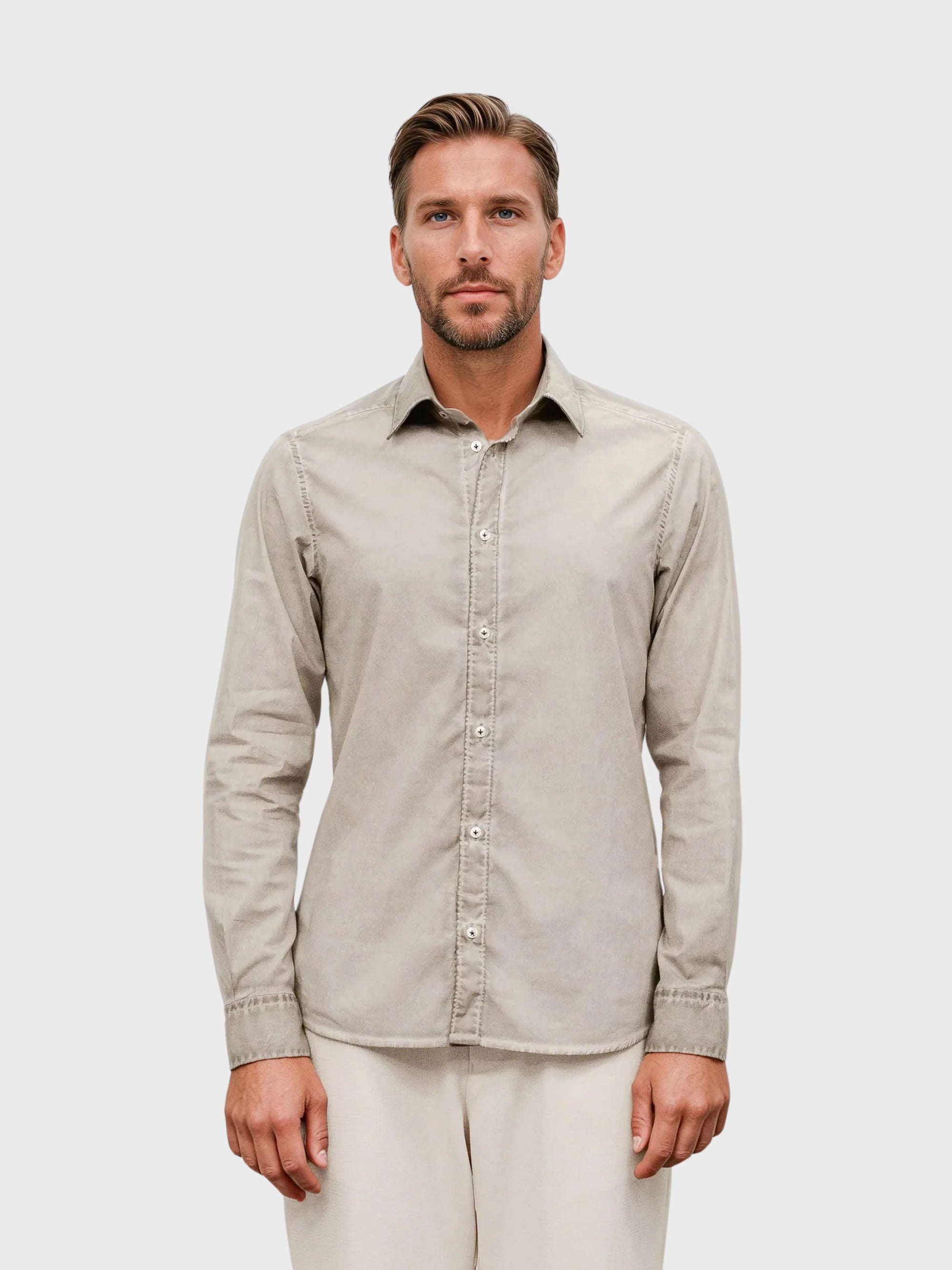 Ploumanach Harrison Poplin Shirt - Grafite-Men's Shirts-Brooklyn-Vancouver-Yaletown-Canada