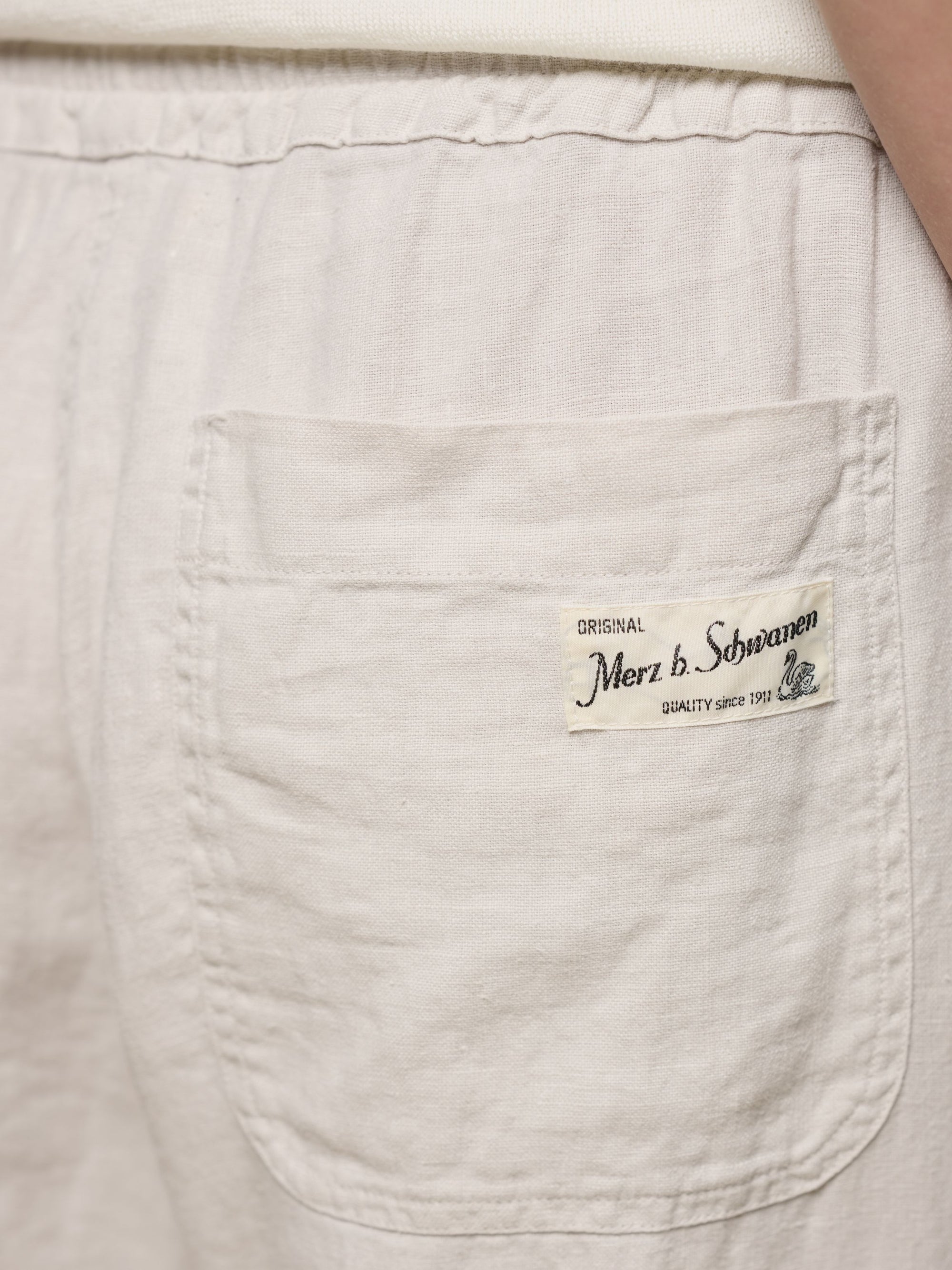 Merz Workers Linen Drawstring Pants - Light Stone-Men's Pants-Brooklyn-Vancouver-Yaletown-Canada