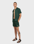 Bather Solid Pine Swim Trunk - Green-Men's Shorts-Brooklyn-Vancouver-Yaletown-Canada