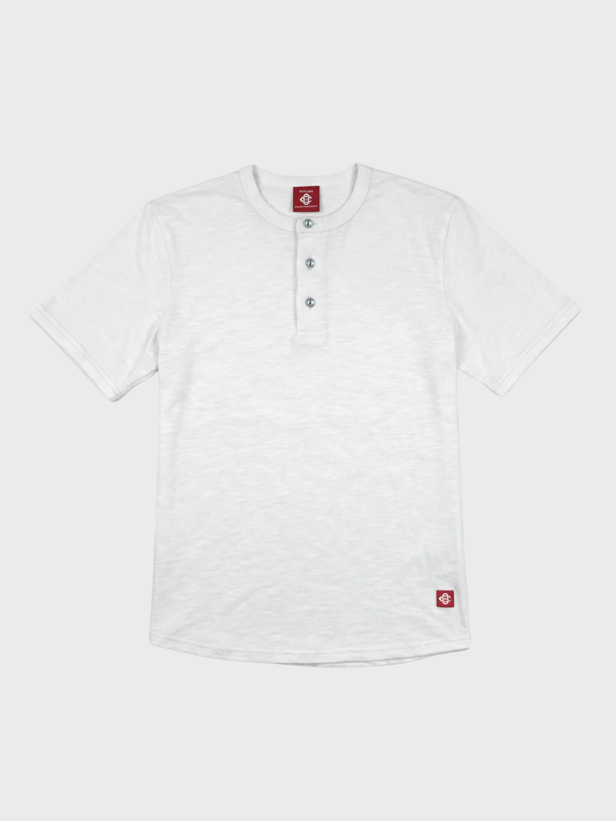 Outclass Slub S/S Henley - White-Men's T-Shirts-Brooklyn-Vancouver-Yaletown-Canada