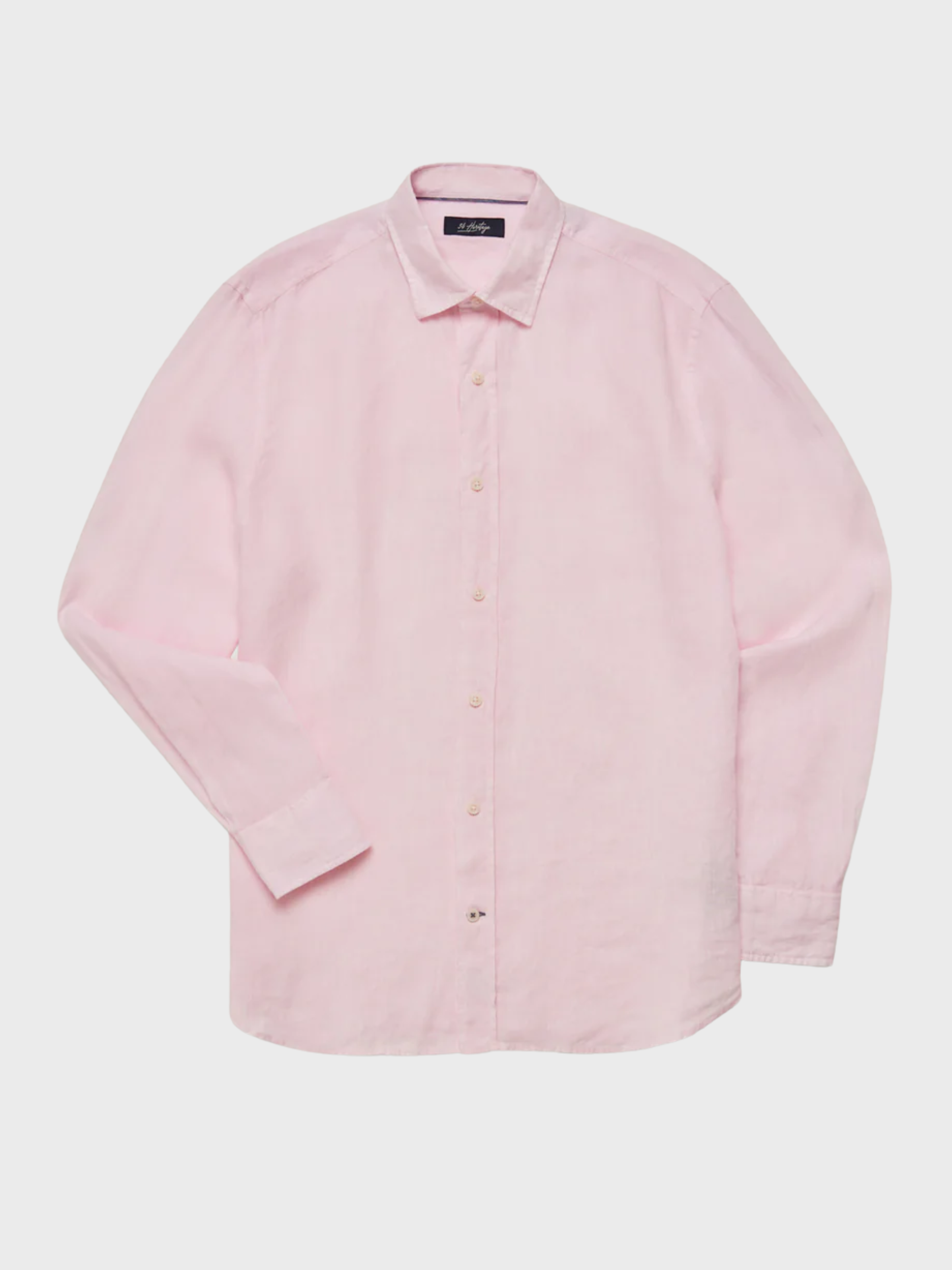 34 Heritage Linen Chambray Shirt Pink-Men's Shirts-Brooklyn-Vancouver-Yaletown-Canada