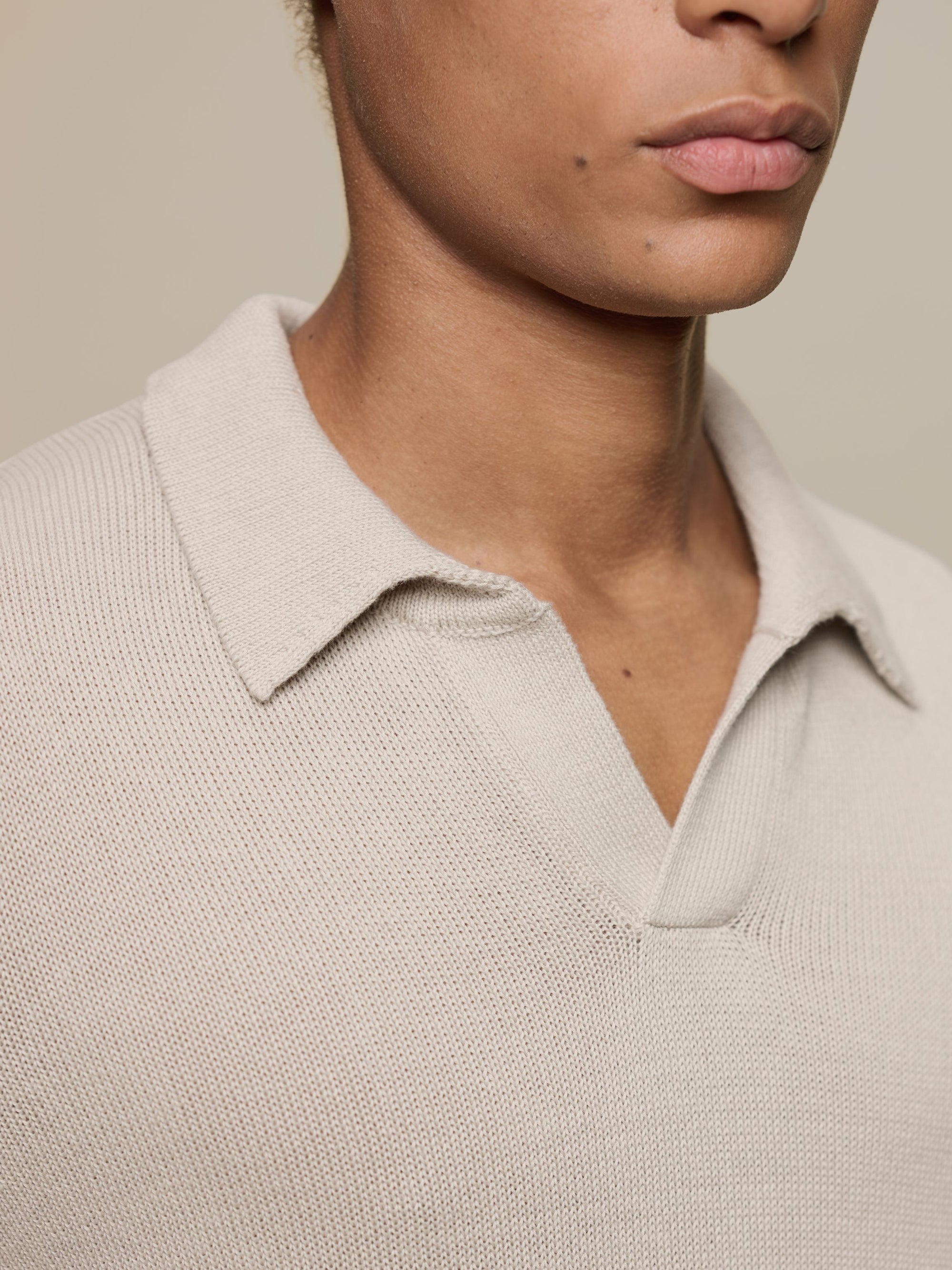 Merz Cotton Short Sleeve Polo Shirt - Sand-Men's T-Shirts-Brooklyn-Vancouver-Yaletown-Canada