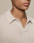 Merz Cotton Short Sleeve Polo Shirt - Sand-Men's T-Shirts-Brooklyn-Vancouver-Yaletown-Canada