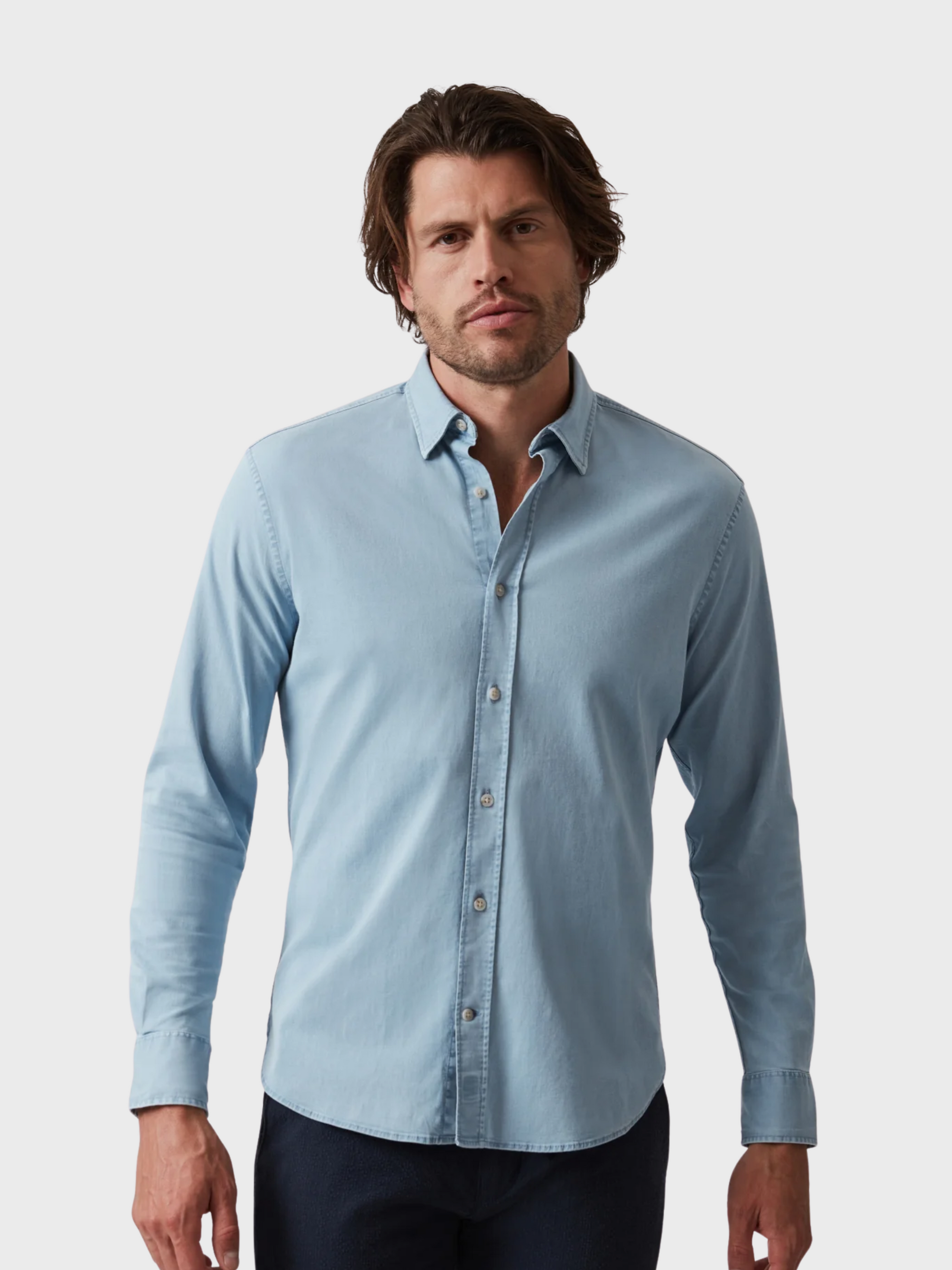 34 Heritage Denim Shirt Bleach-Men's Shirts-Brooklyn-Vancouver-Yaletown-Canada