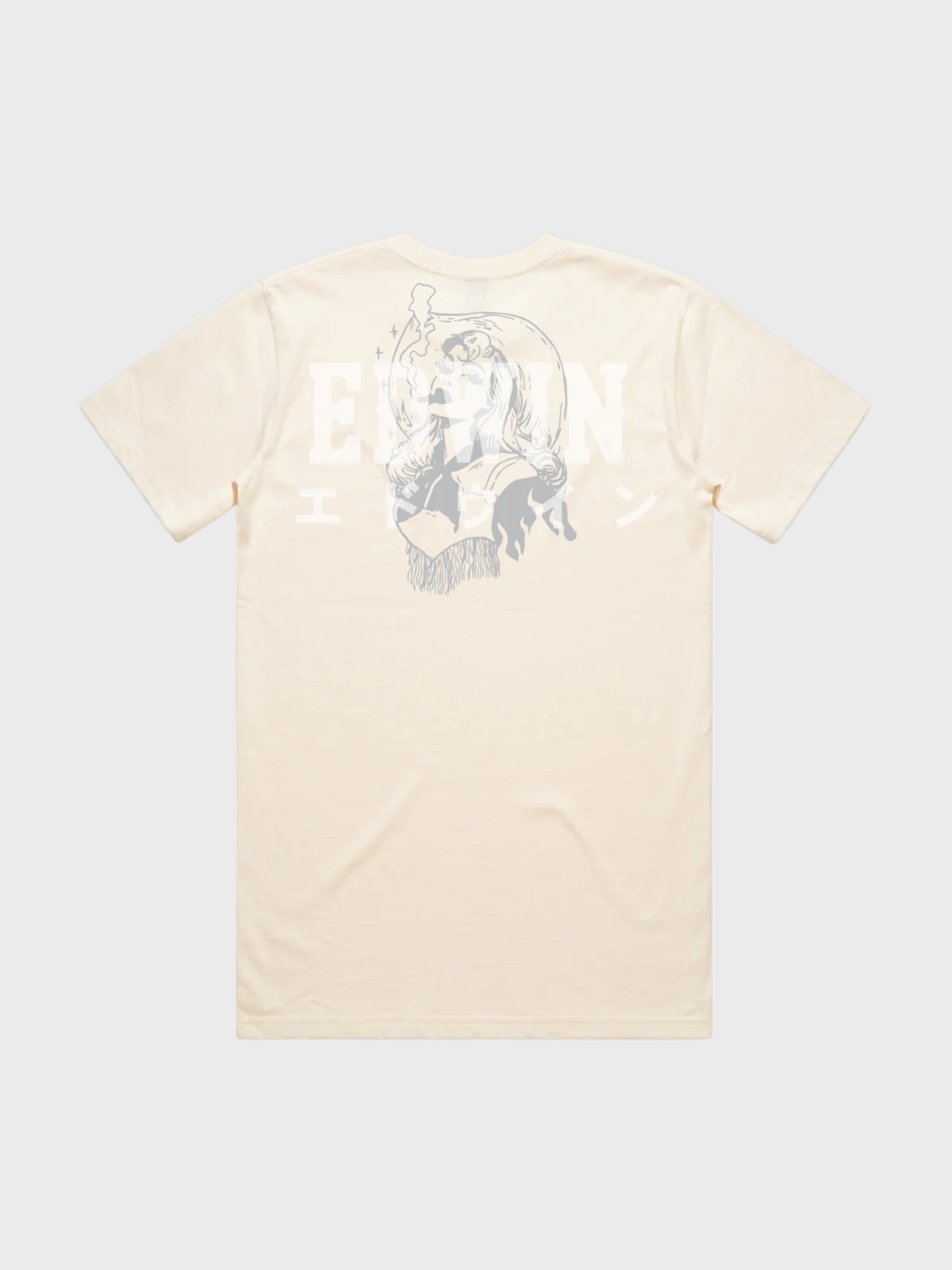 Edwin Smokin Cowgirl T-Shirt - Natural-Men's T-Shirts-Brooklyn-Vancouver-Yaletown-Canada