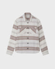 Peregrine Blunt Overshirt - White Grid-Men's Jackets-Brooklyn-Vancouver-Yaletown-Canada