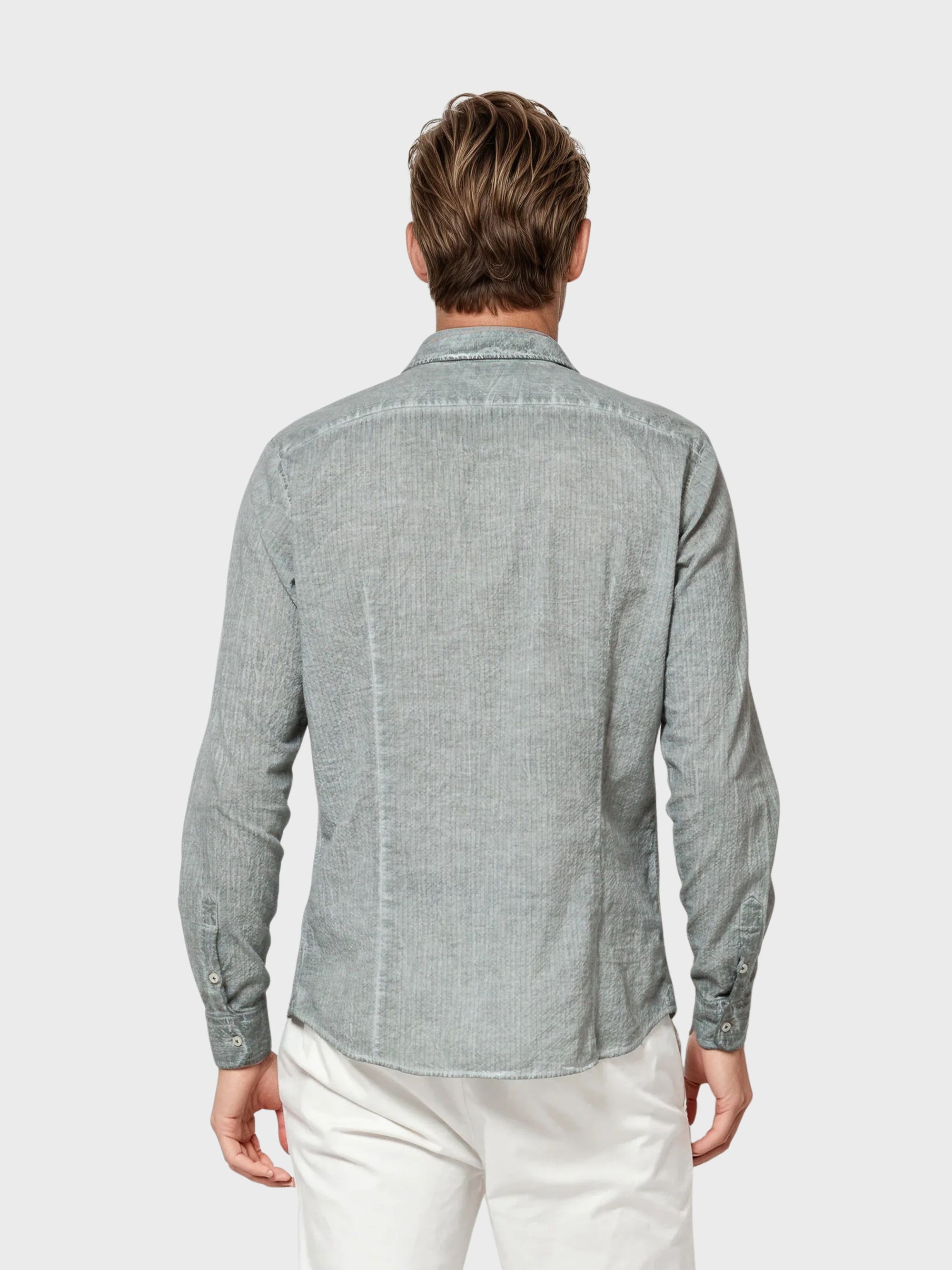 Ploumanach Harrison Cloque Shirt - Salvia-Men's Shirts-Brooklyn-Vancouver-Yaletown-Canada