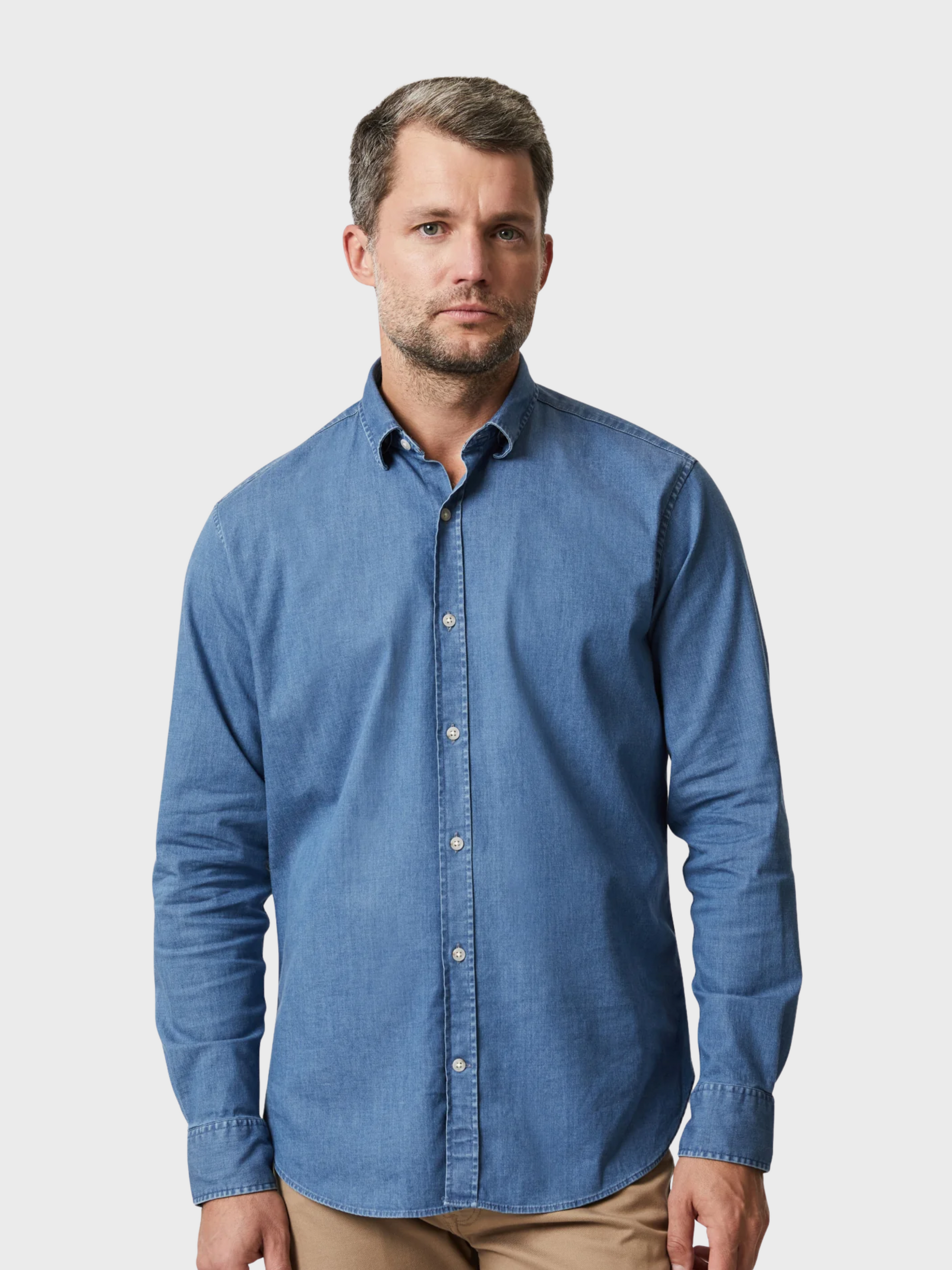 34 Heritage Denim Shirt Light-Men's Shirts-Brooklyn-Vancouver-Yaletown-Canada