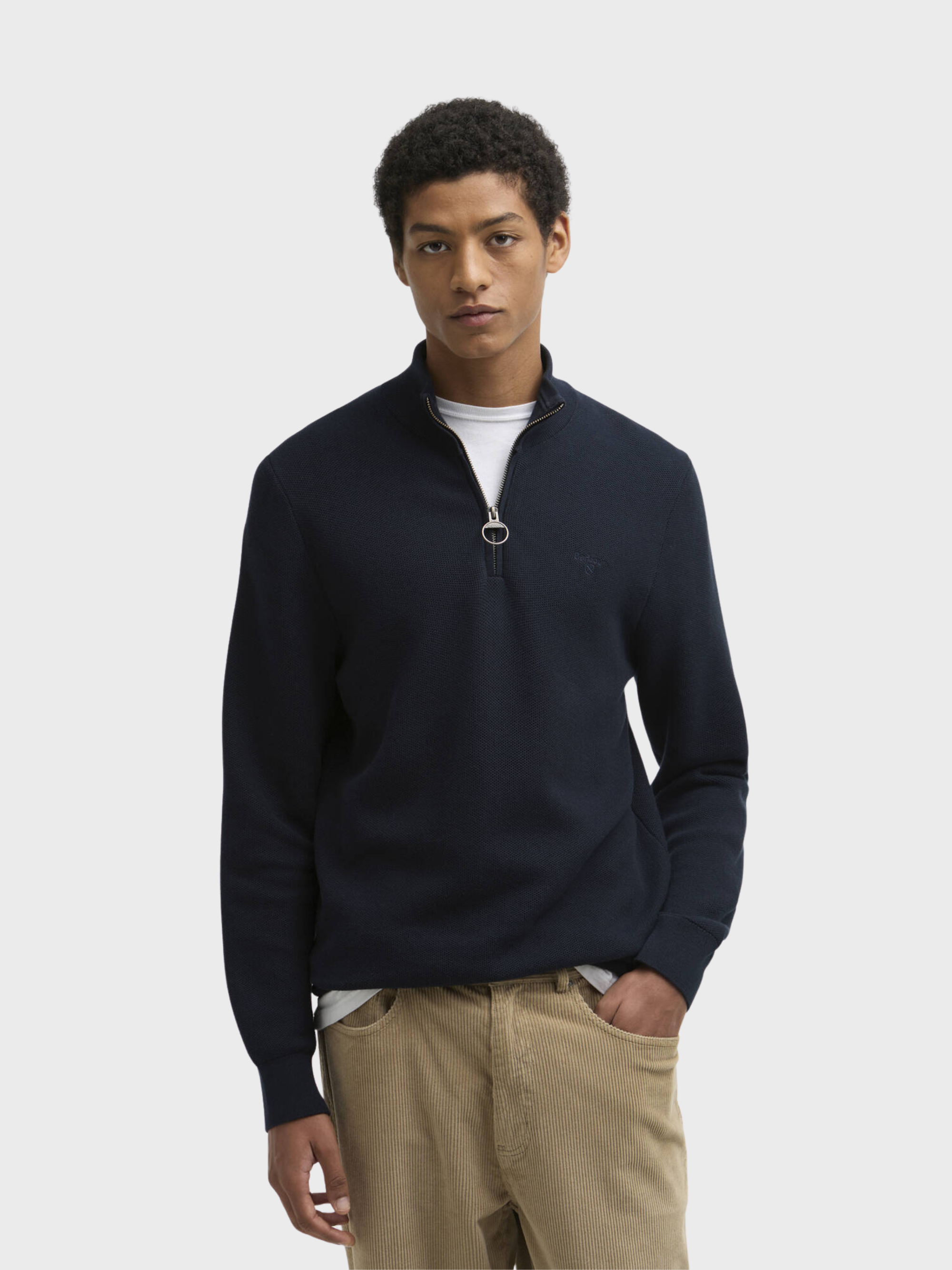 Barbour Honeycomb Hz - Navy-Men's Sweaters-Brooklyn-Vancouver-Yaletown-Canada