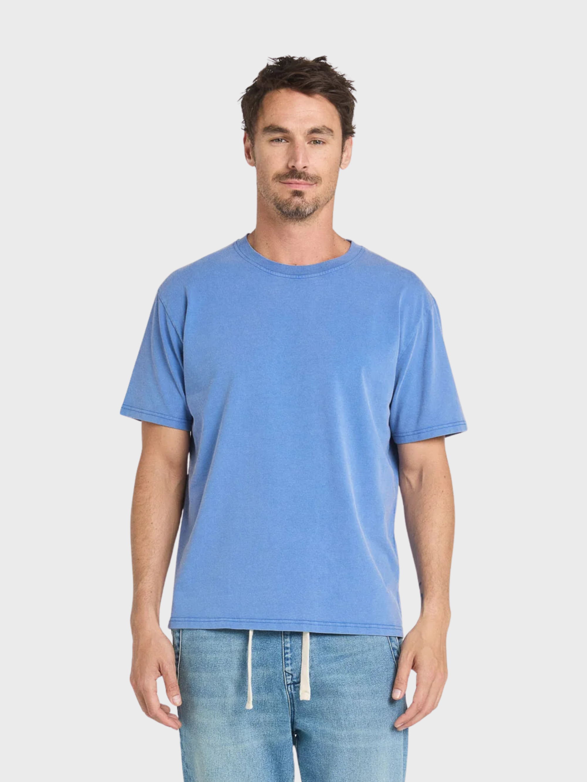 Pullin Relax T-Shirt - Blue-Men's T-Shirts-Brooklyn-Vancouver-Yaletown-Canada