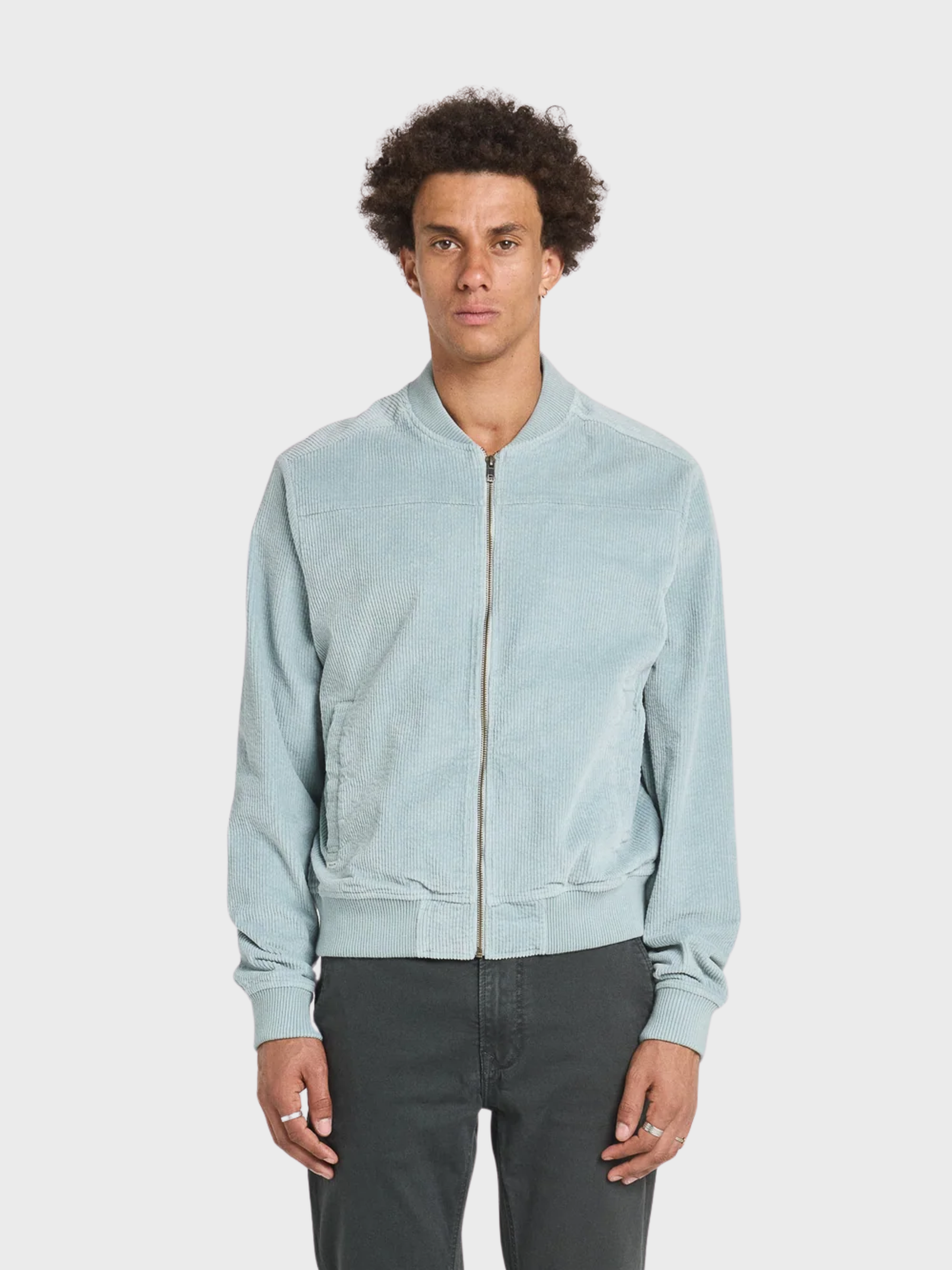 Pullin Veste Steeve Corduroy - Aqua-Men's Jackets-Brooklyn-Vancouver-Yaletown-Canada
