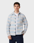 Peregrine Blunt Overshirt - River Stripe-Men's Shirts-Brooklyn-Vancouver-Yaletown-Canada