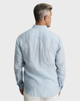 34 Heritage Linen Shirt Blue-Men's Shirts-Brooklyn-Vancouver-Yaletown-Canada