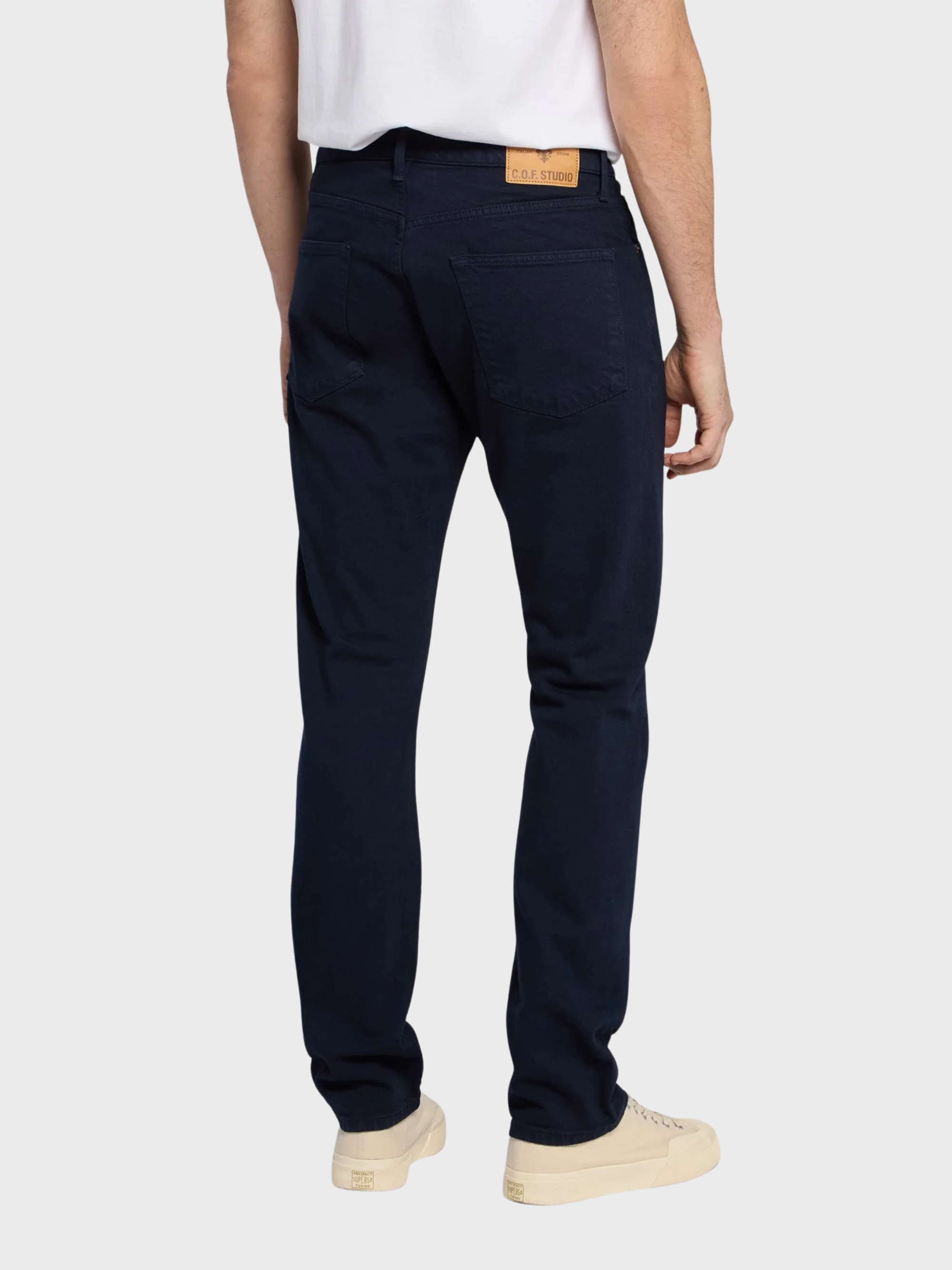 COF Studio M8 Straight Comfort Organic Ecru Dark Blue-Men's Denim-Brooklyn-Vancouver-Yaletown-Canada